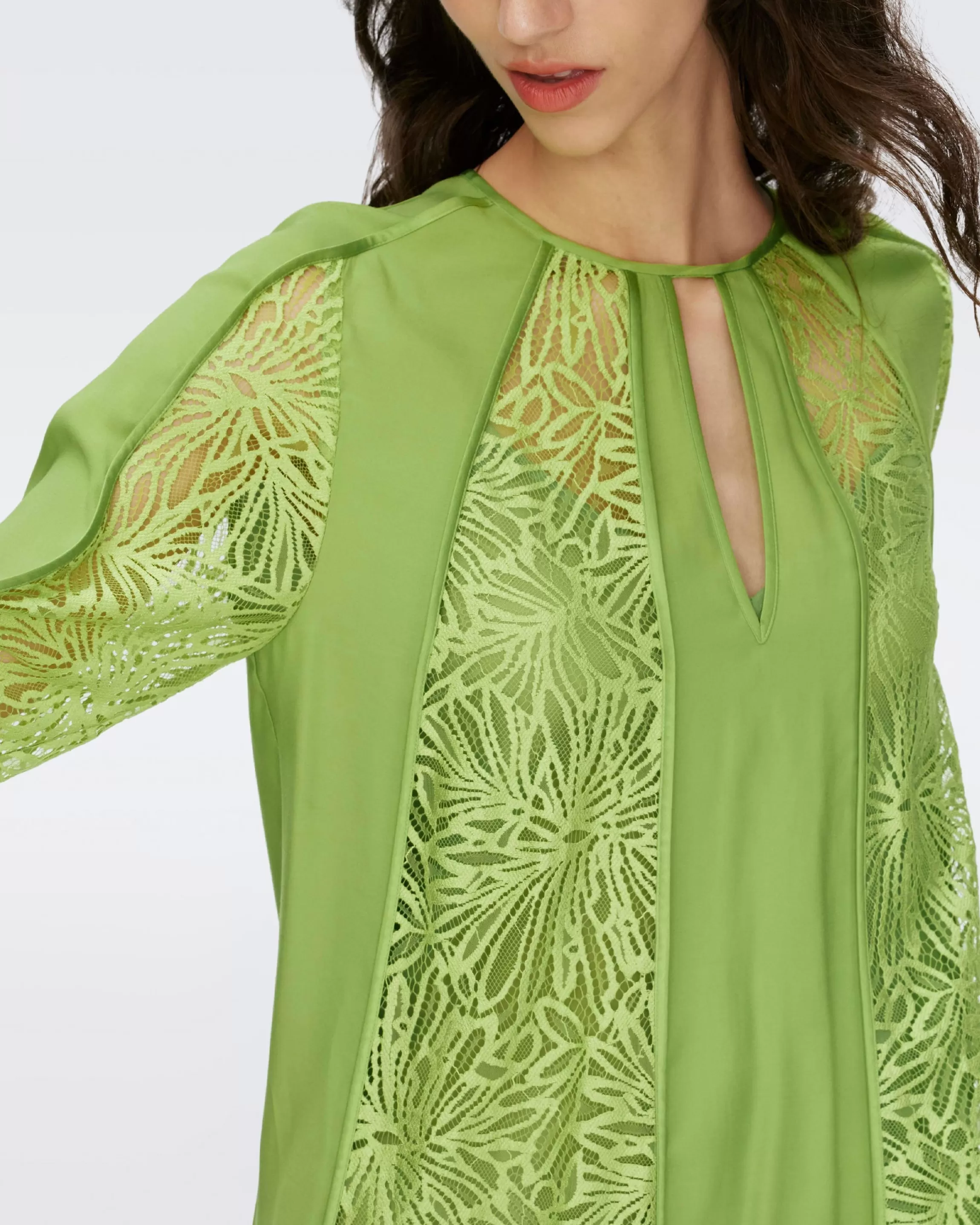 dvf Anais Dress in Chartreuse Best