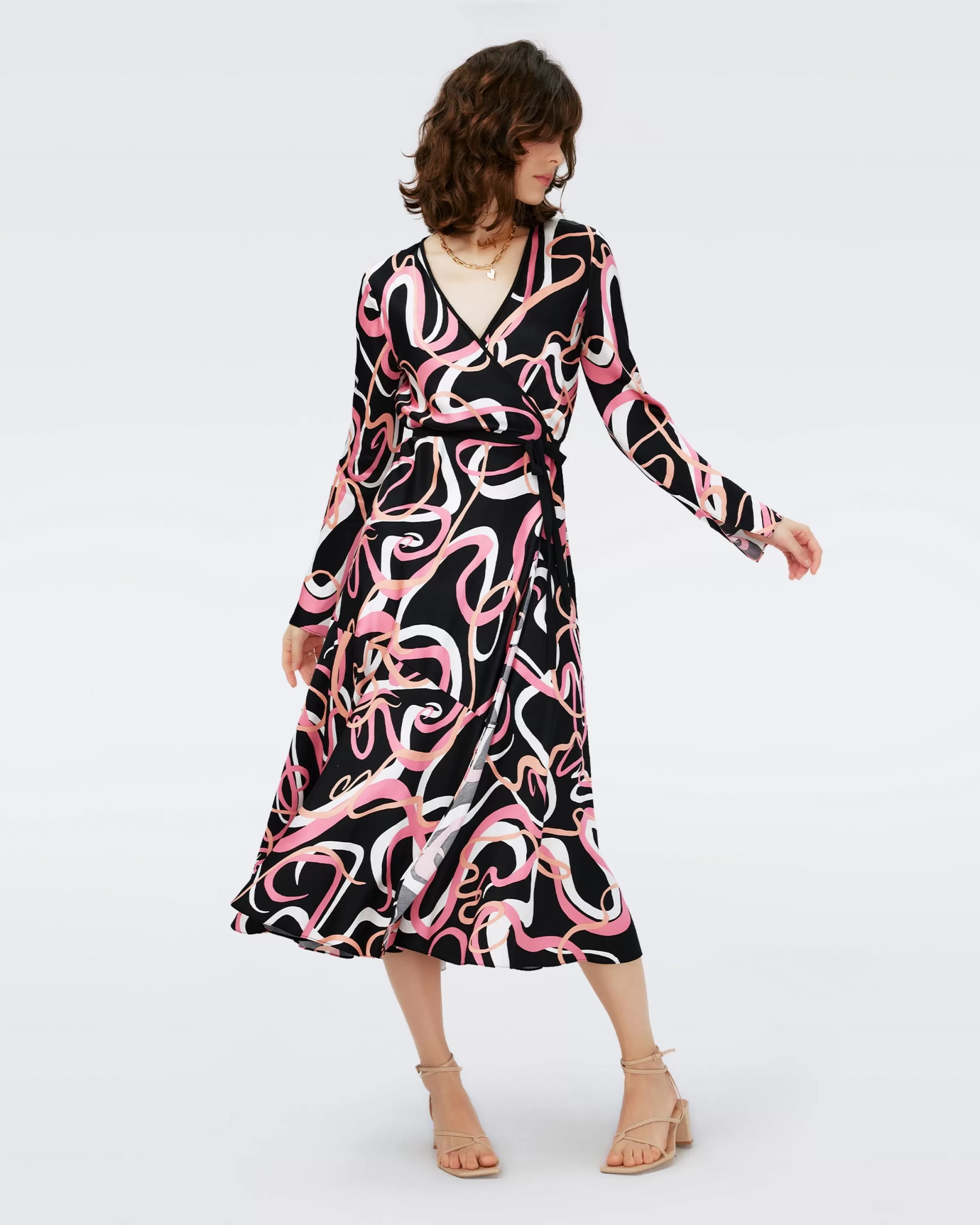 dvf Anika Wrap Dress in Celebration Online