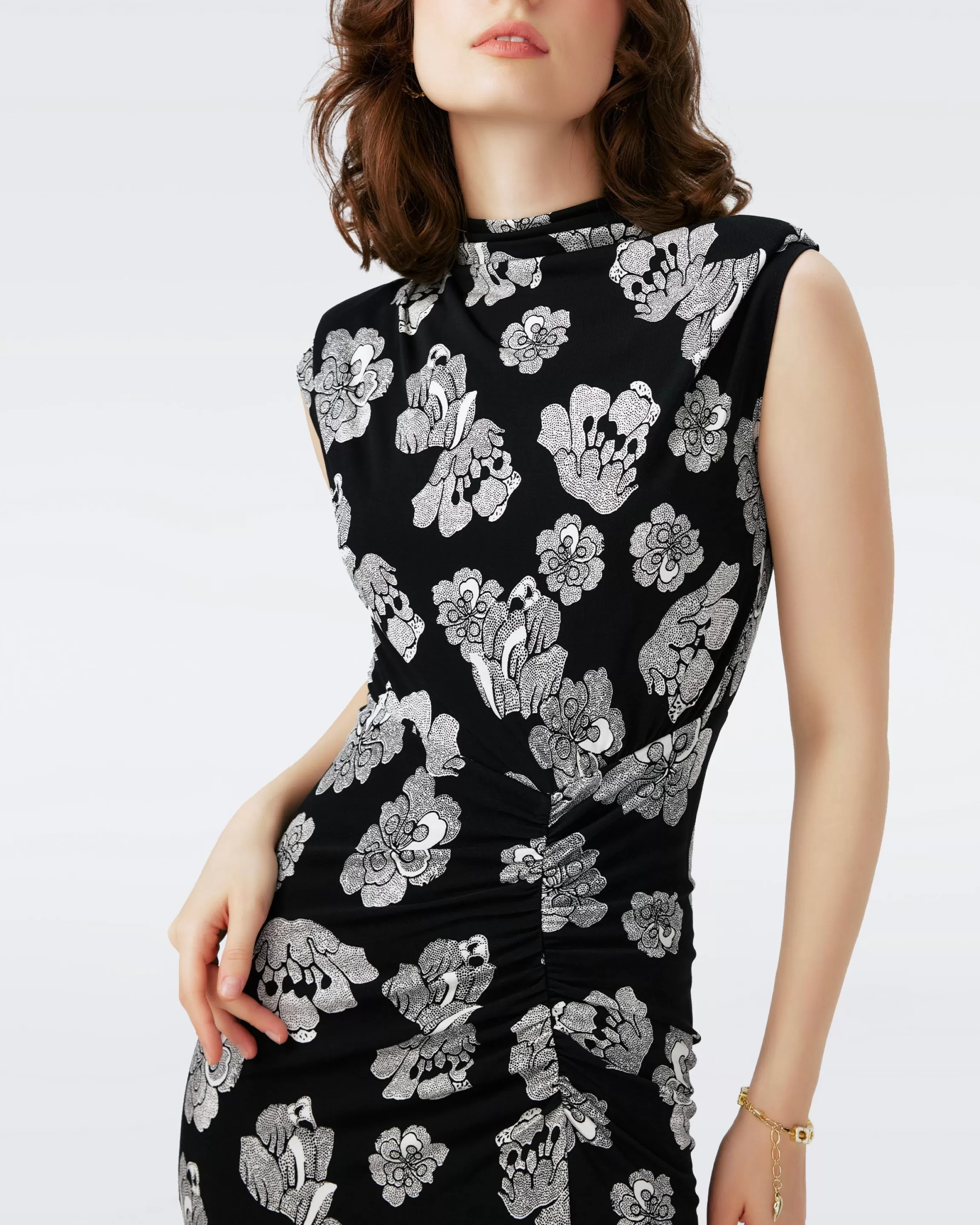 dvf Apollo Dress in Dotted Buds Fashion