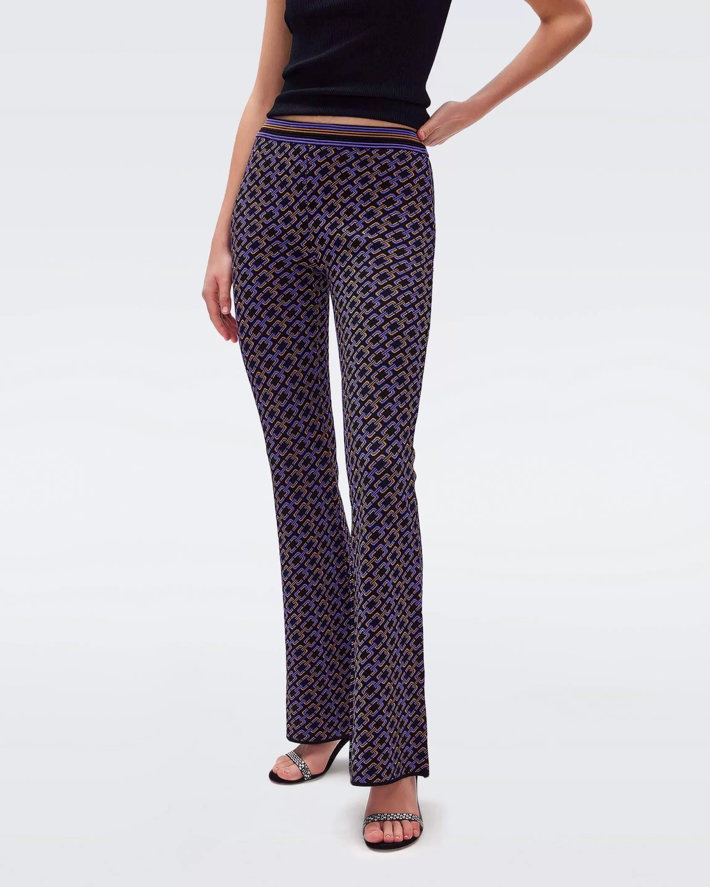 dvf Ashdon Pants in Knit Chain Purple Store