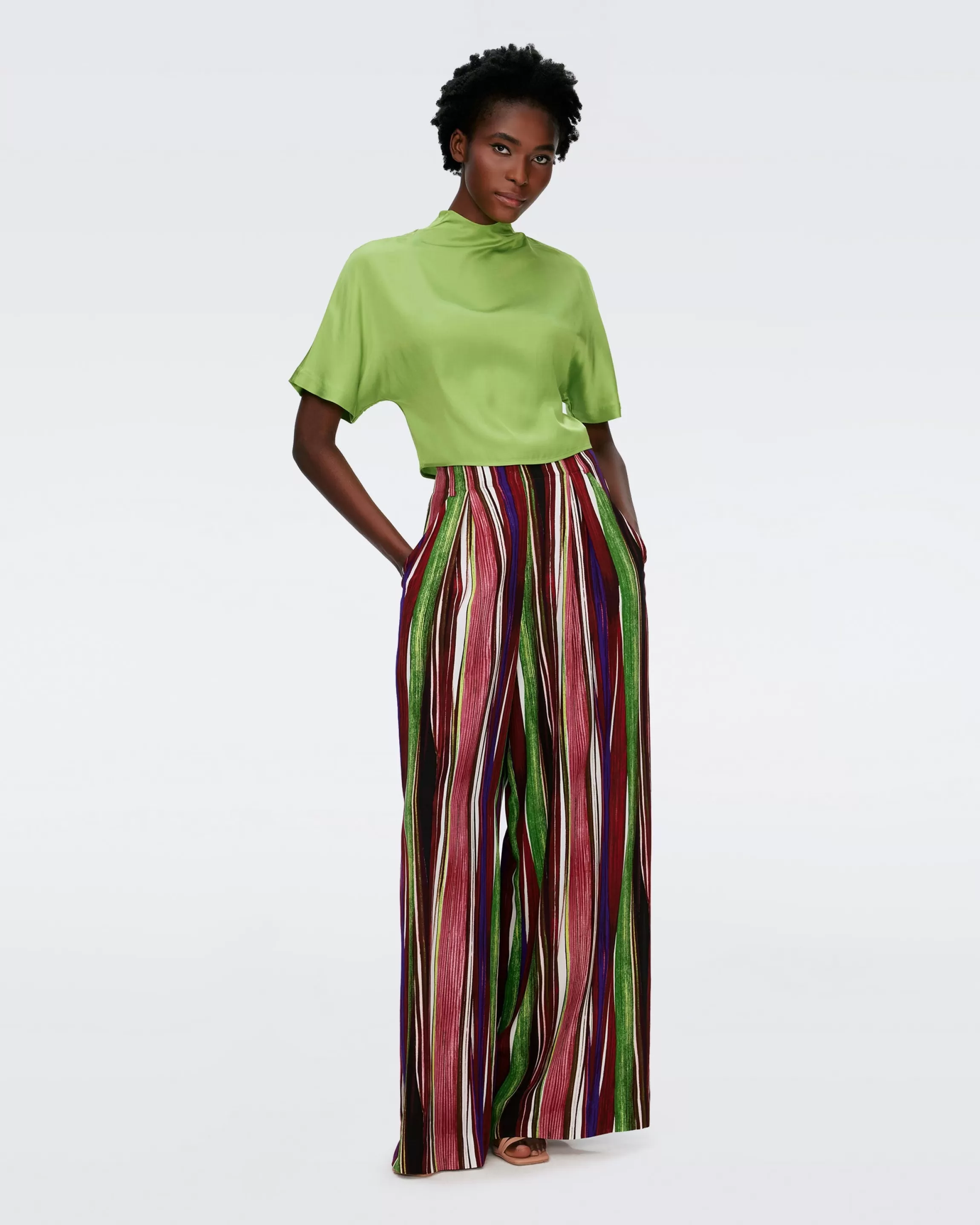 dvf Bellini Pants in Reeds Pink Store