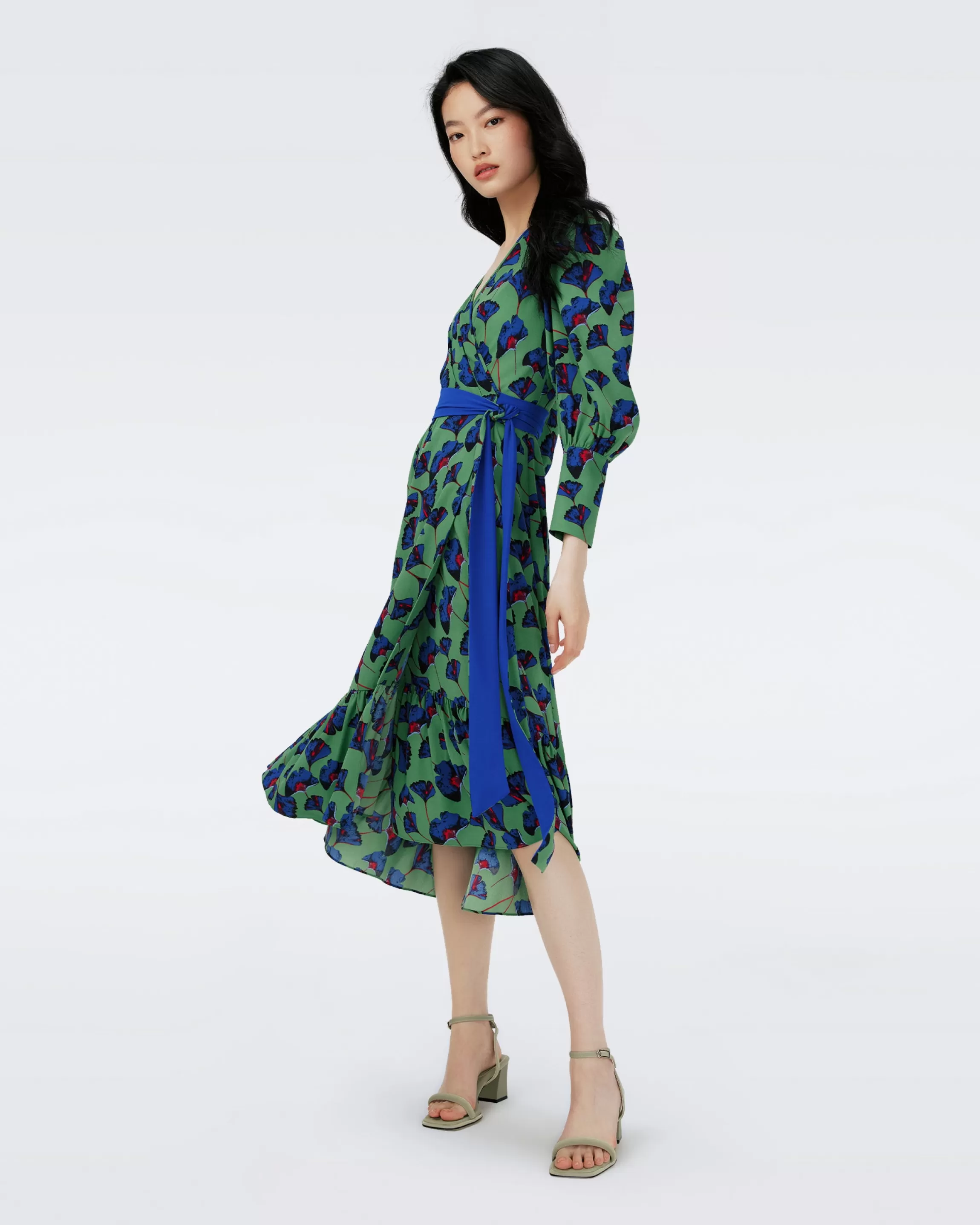 dvf Blade Dress in Falling Gingko Venus Gn Med Shop