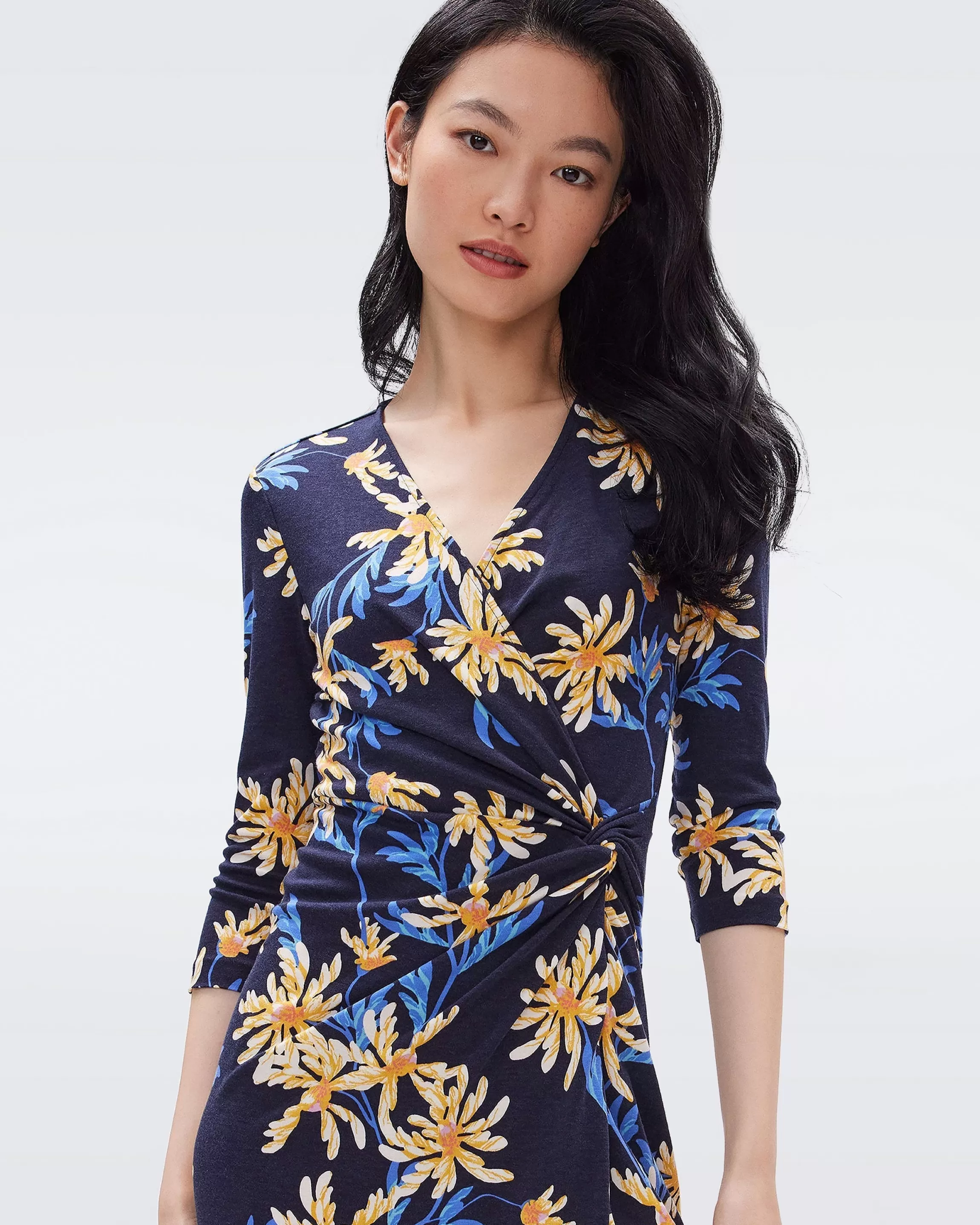 dvf Borris Dress in Huge Paris Floral Navy Online