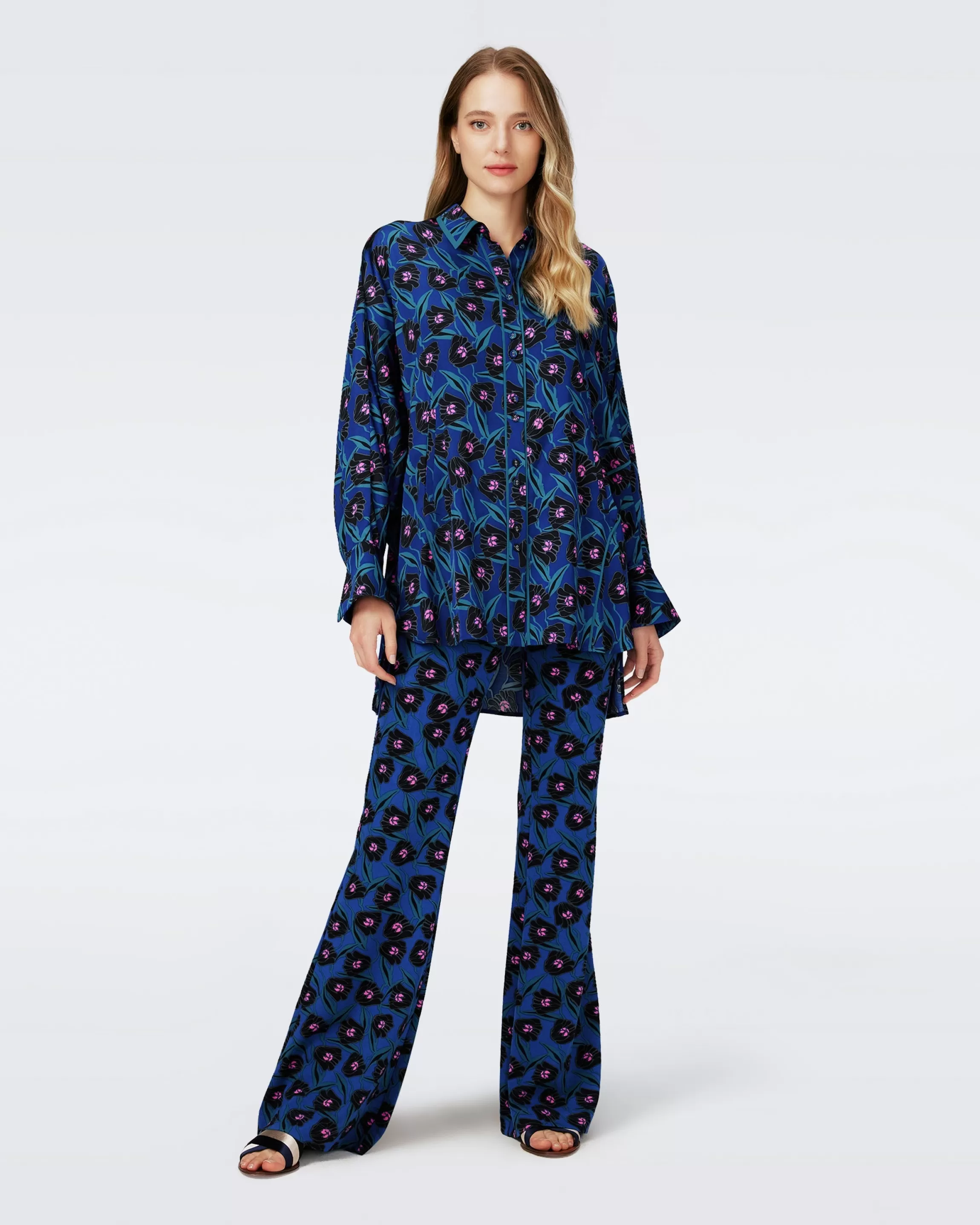 dvf Brooklyn Pants in Fortune Vine Black Outlet