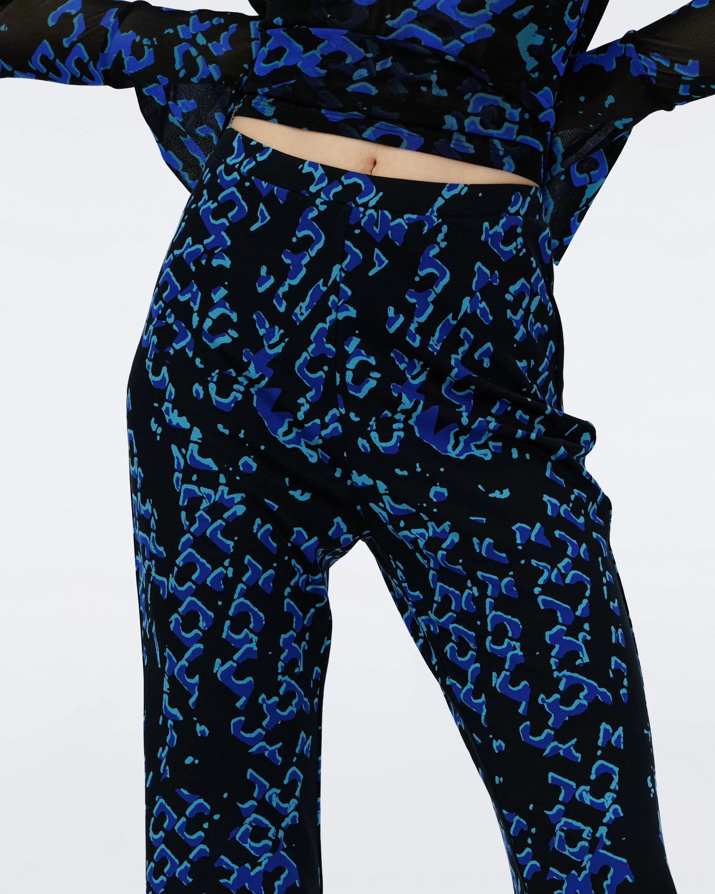 dvf Brooklyn Pants in Folded Chain Blue Clearance