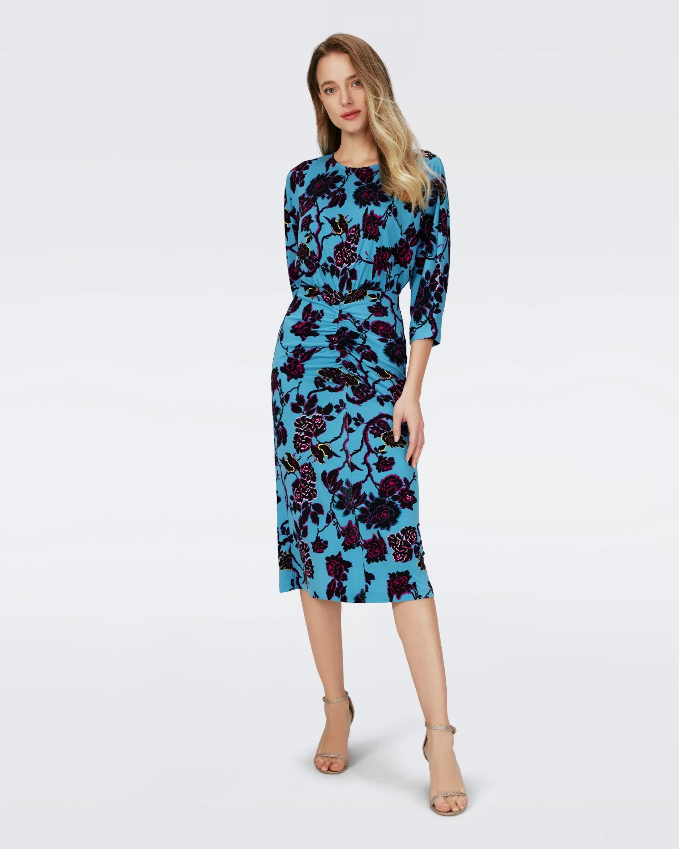 dvf Chrisey Dress in China Vine Barrier Reef Lg Fashion