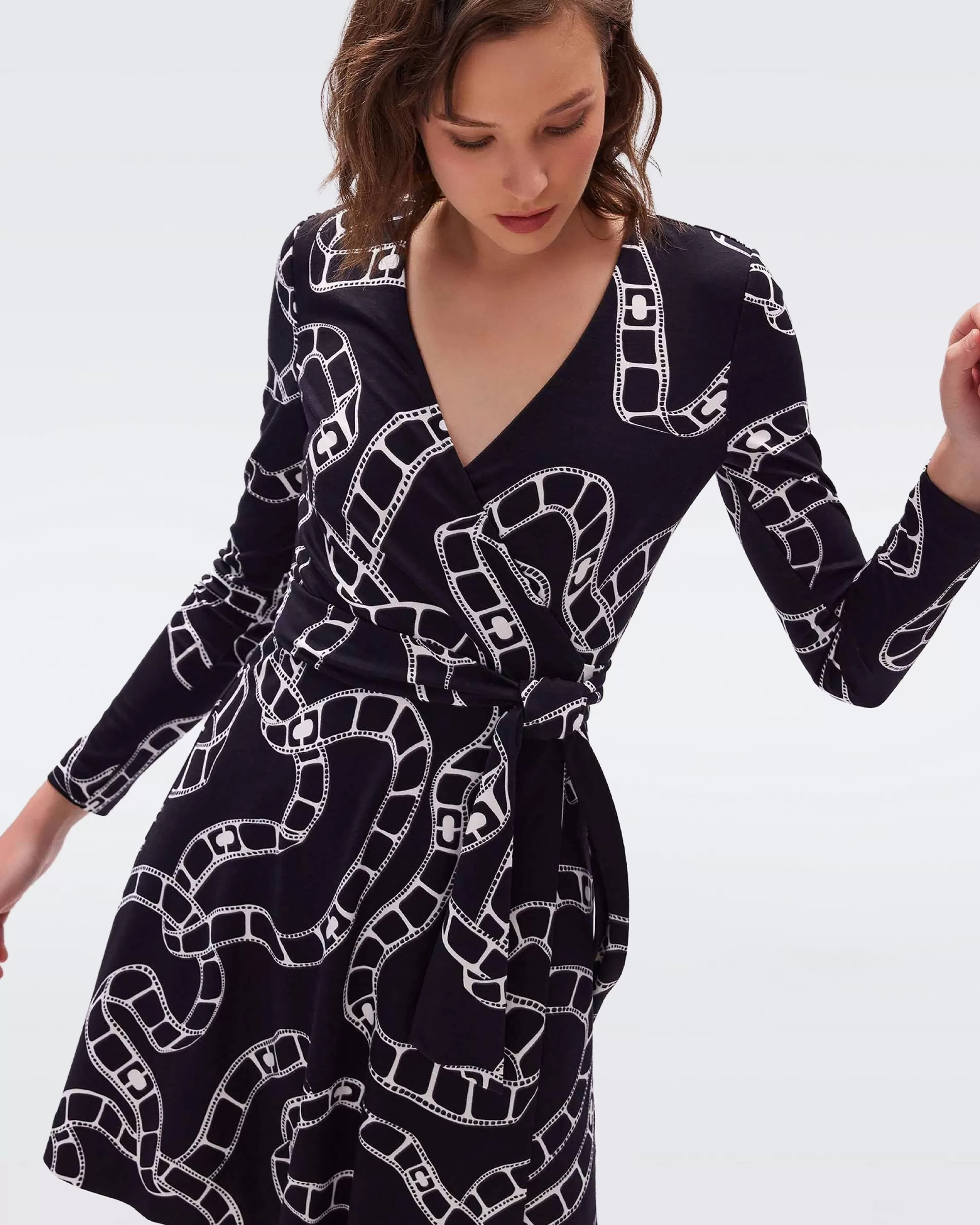 dvf Demetria Wrap Dress in Movie Chain Cheap