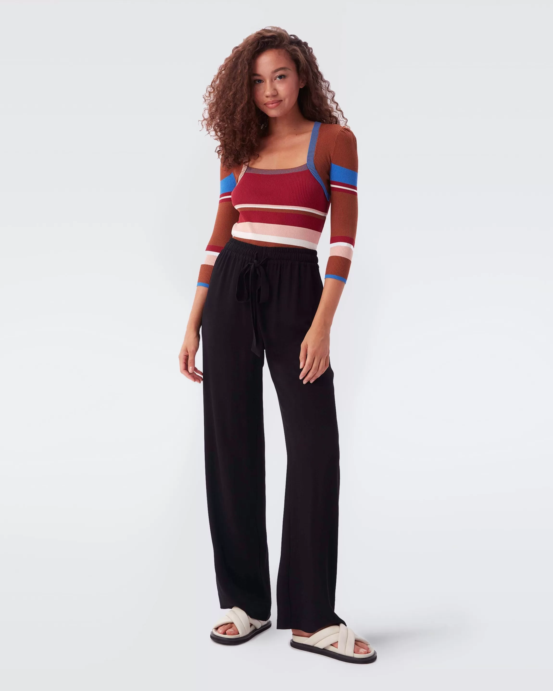 dvf Denise Pajama Pants in Black Store