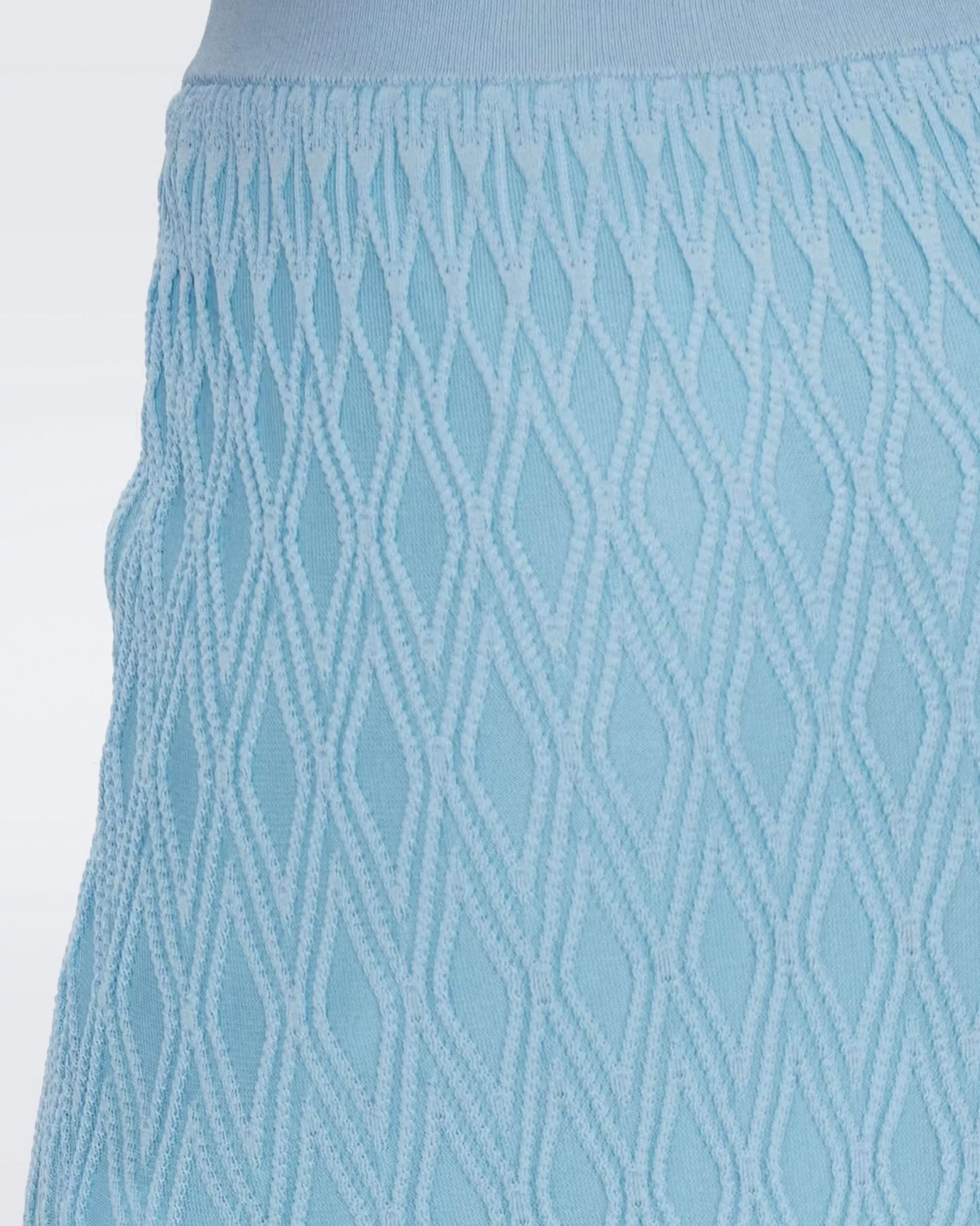 dvf Gisele Knit Jacquard Skirt in Sky Blue Shop