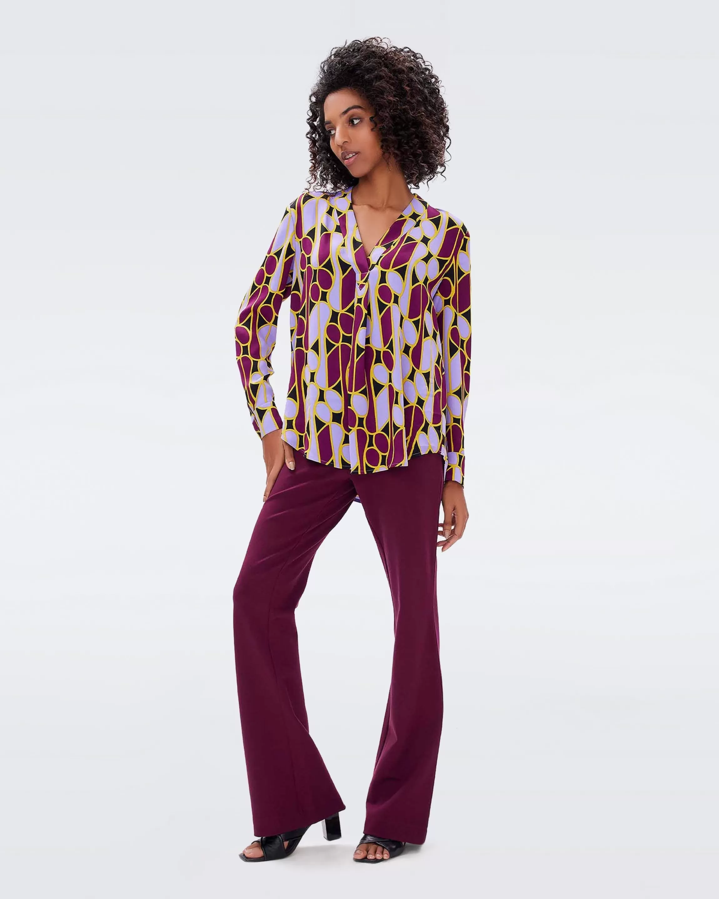 dvf Gregory Pants in Wine Pink Best