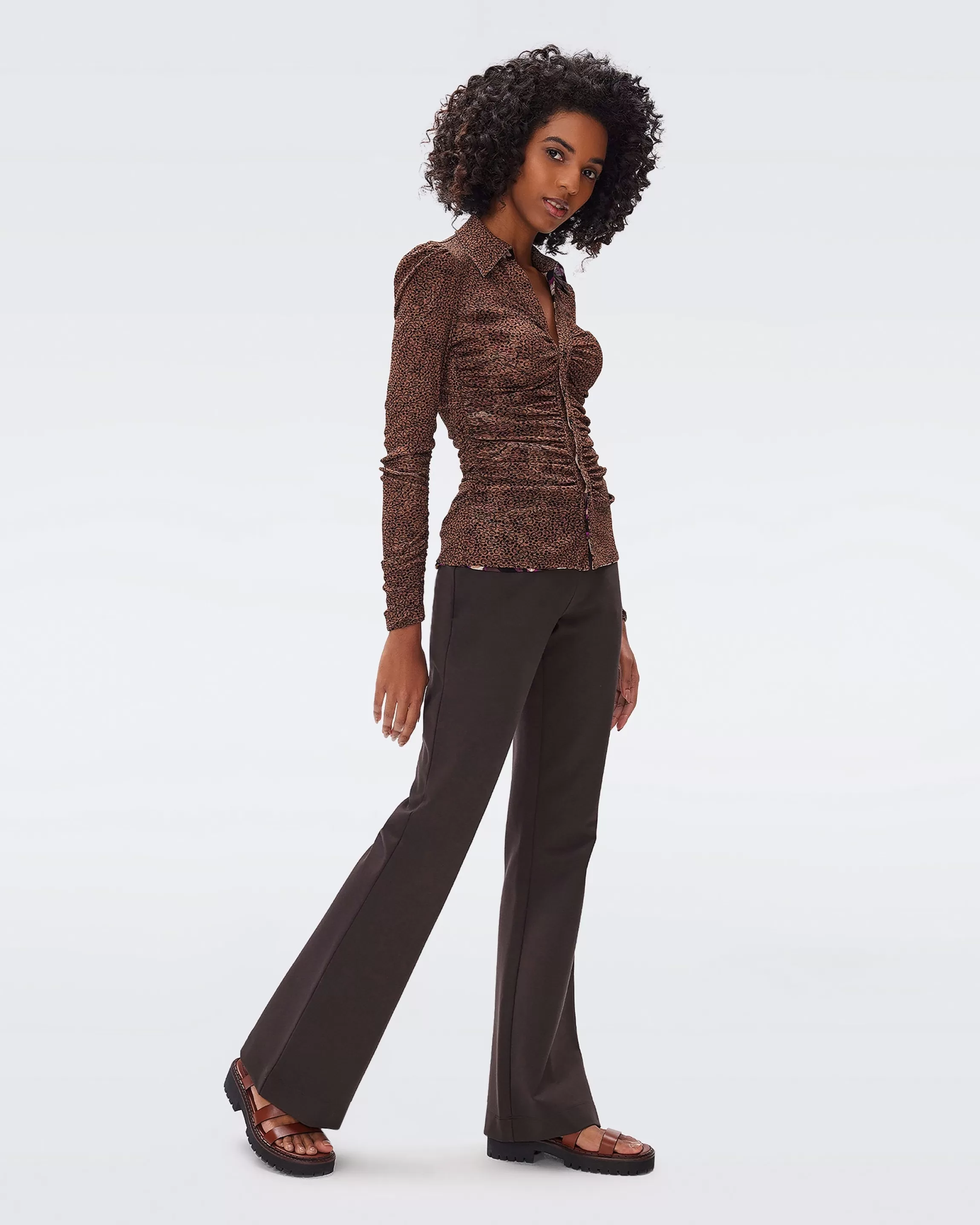 dvf Gregory Pants in Brown Online