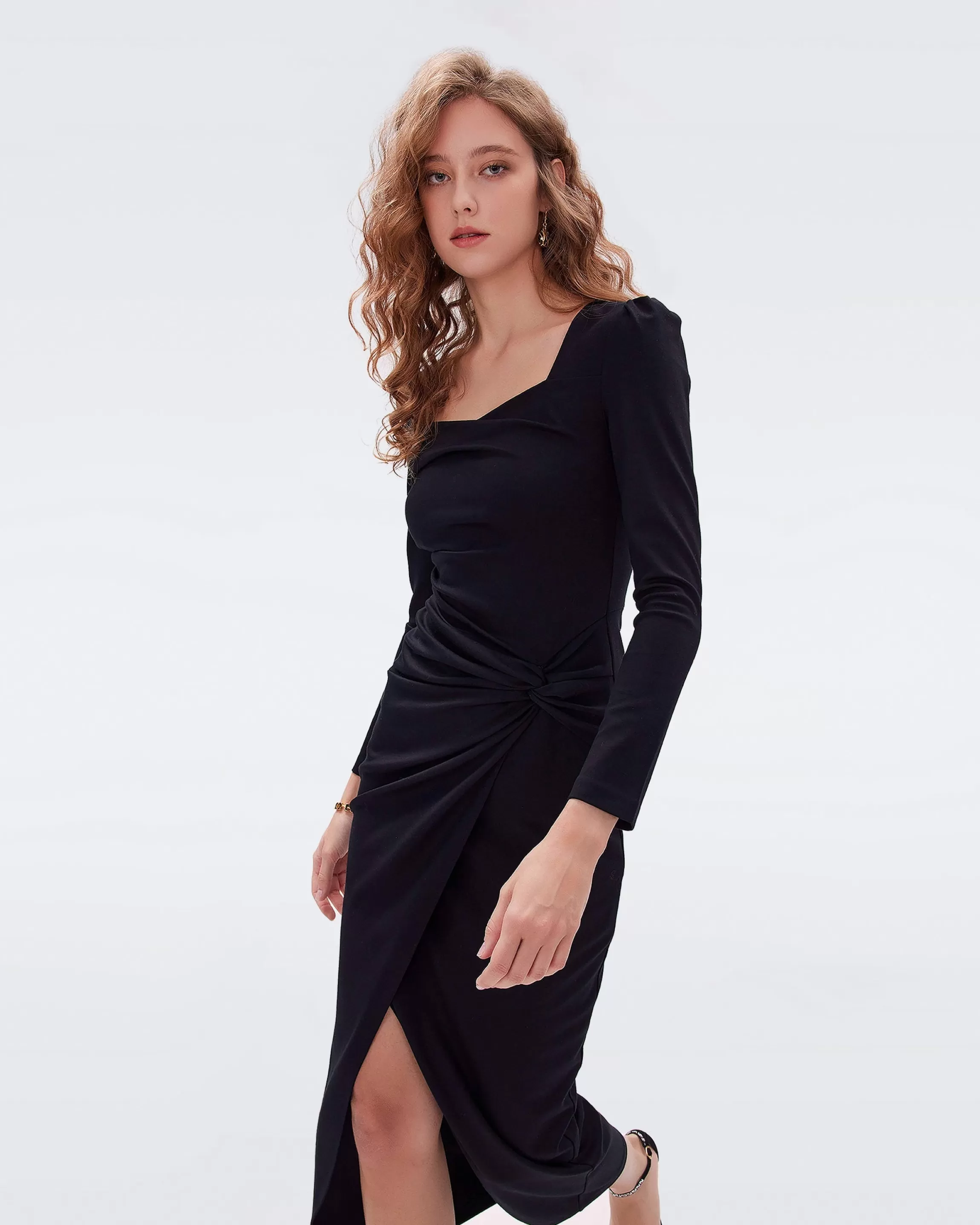 dvf Hughie Dress in Black Best Sale