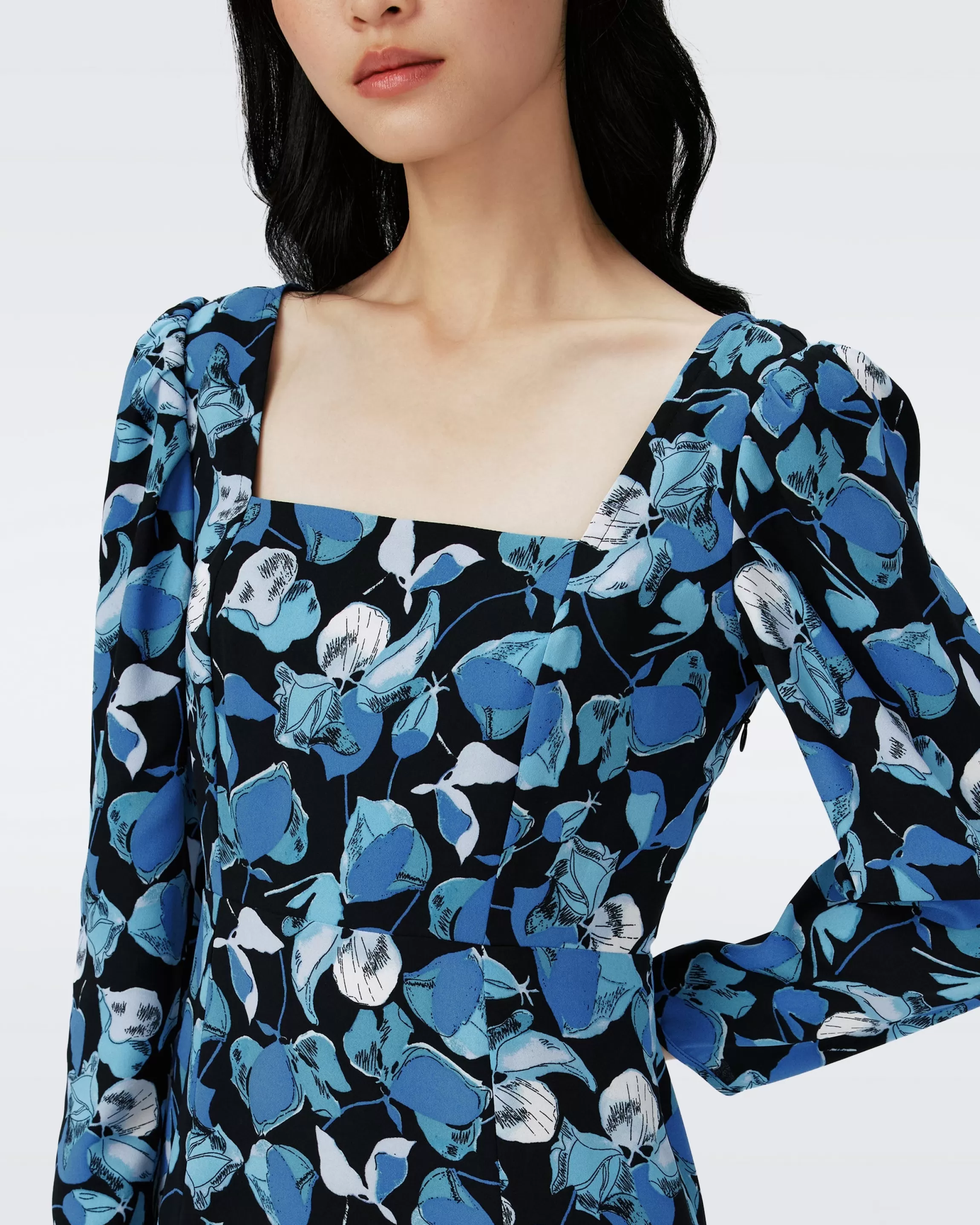 dvf Joanna Dress in Passion Petals Star Sapphire Flash Sale