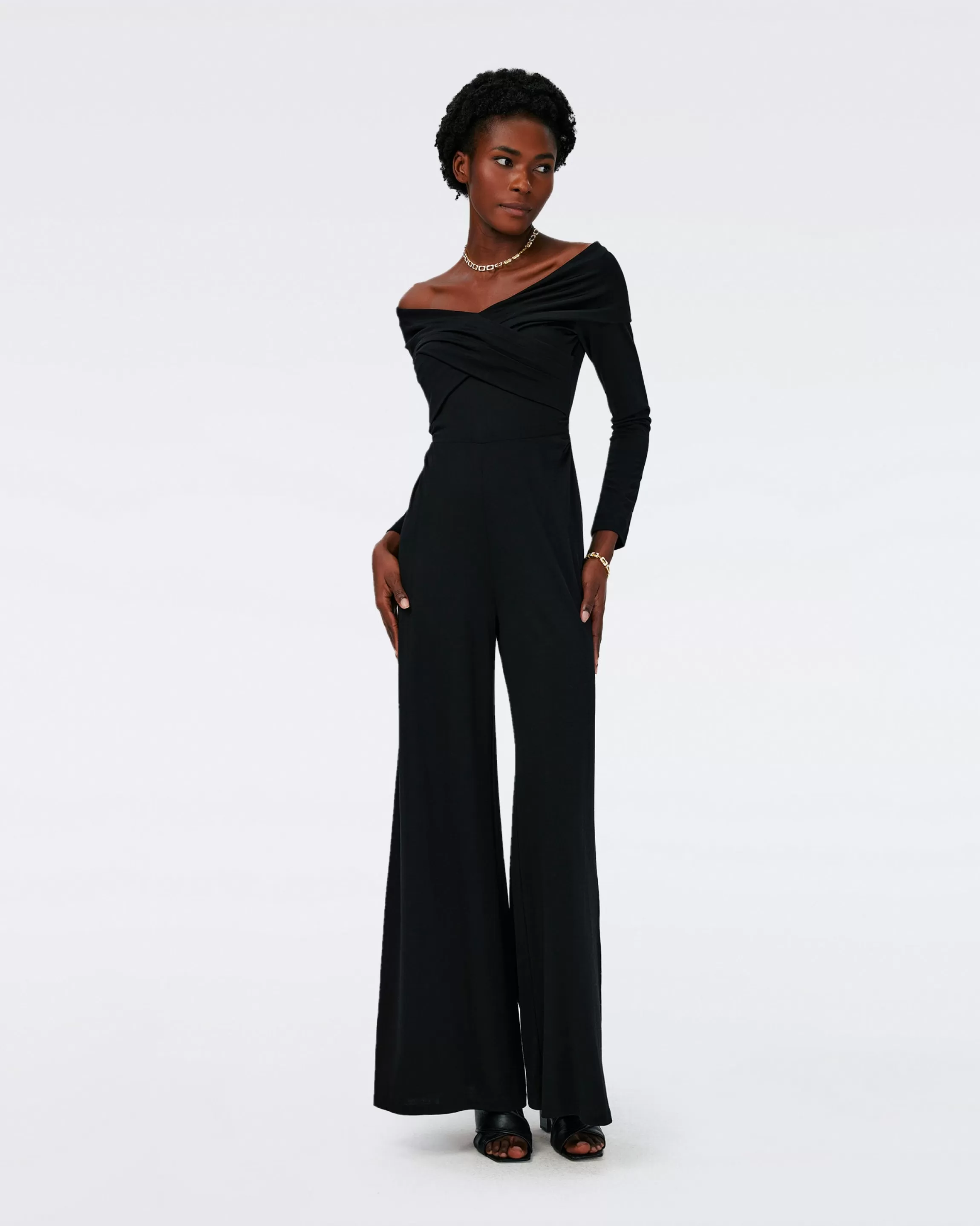 dvf Lucien Jumpsuit in Black Cheap