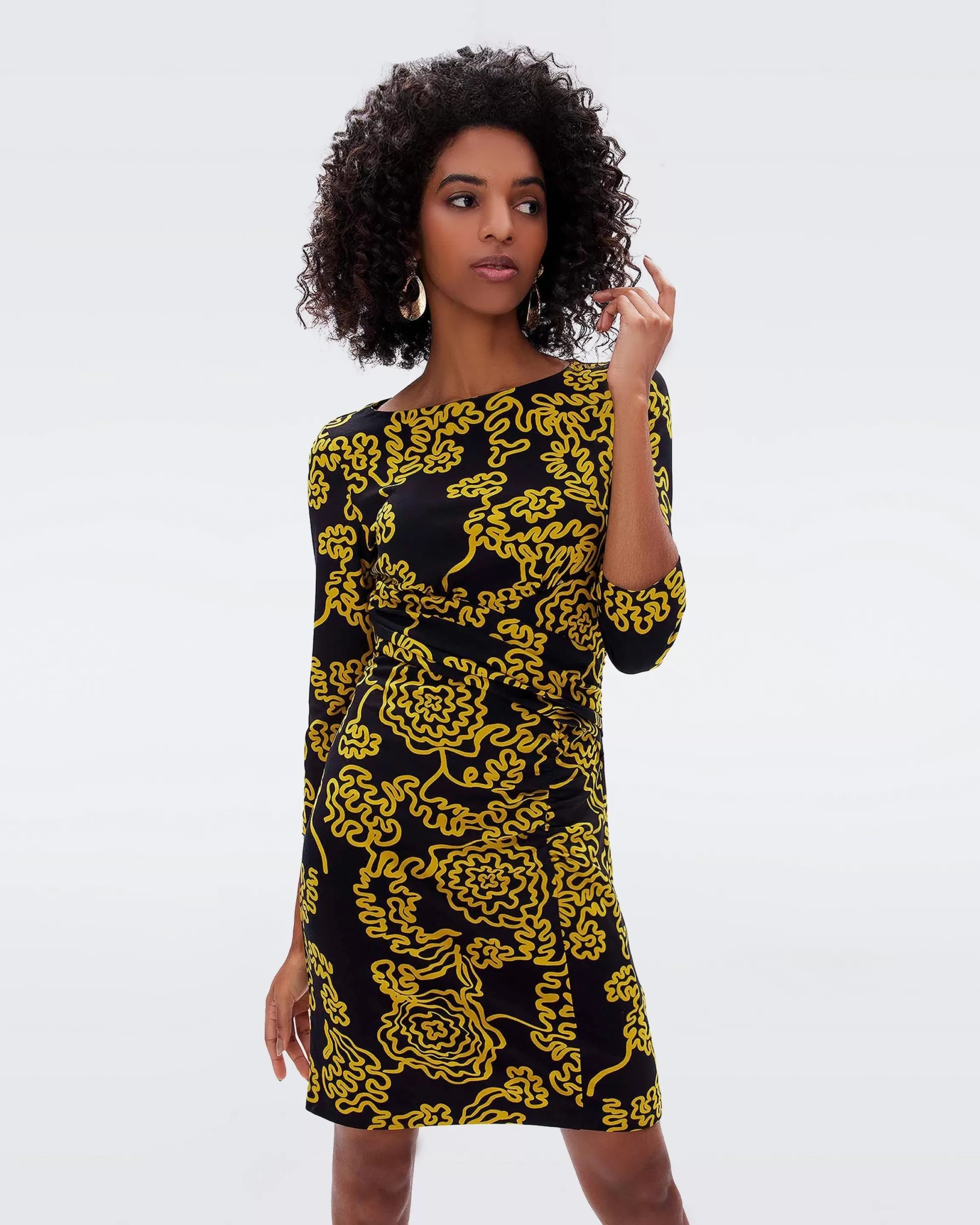 dvf Magda Dress in Line Drawing Online