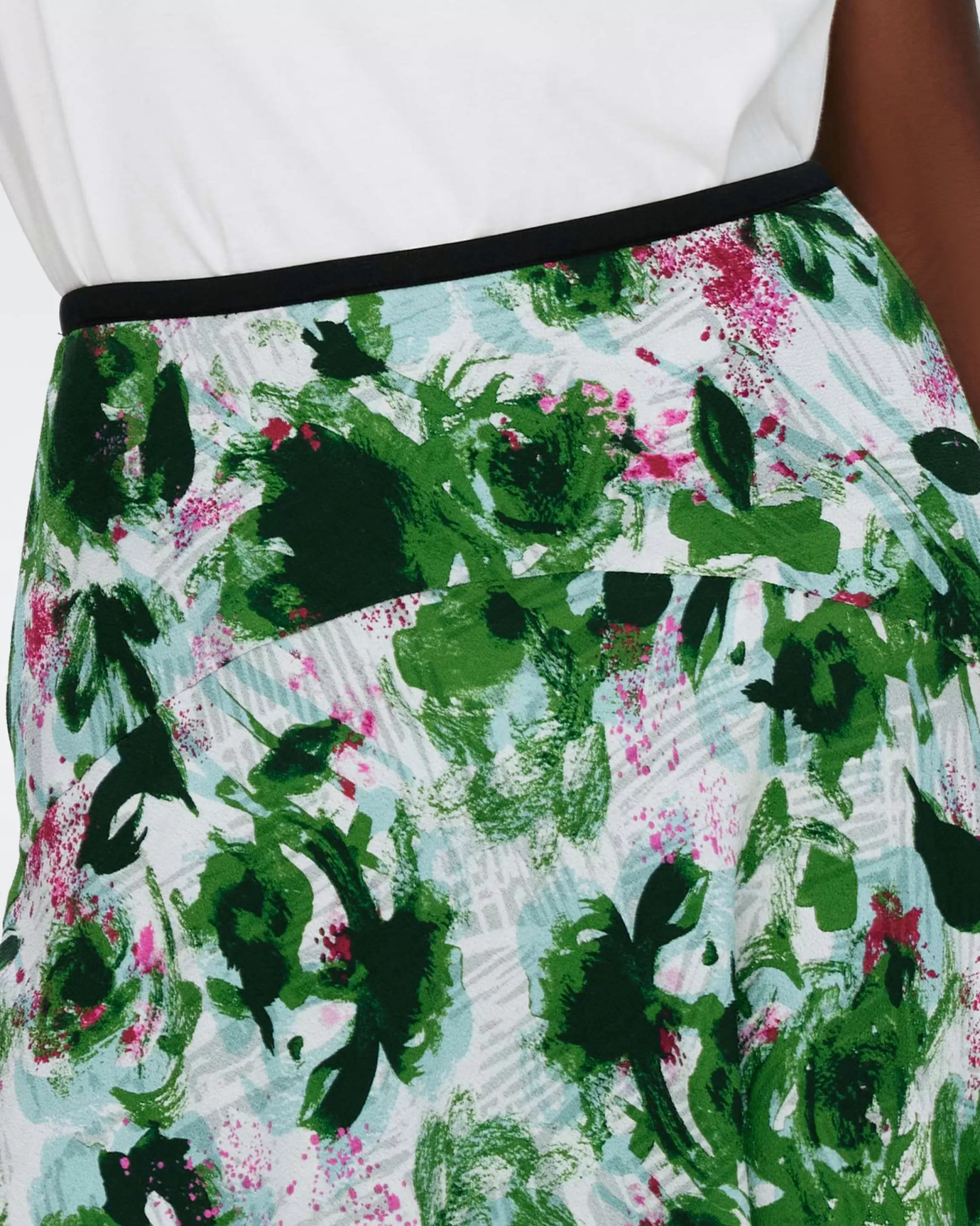 dvf Maria Reversible Skirt in Bamboo Green and Pollen Green Shop