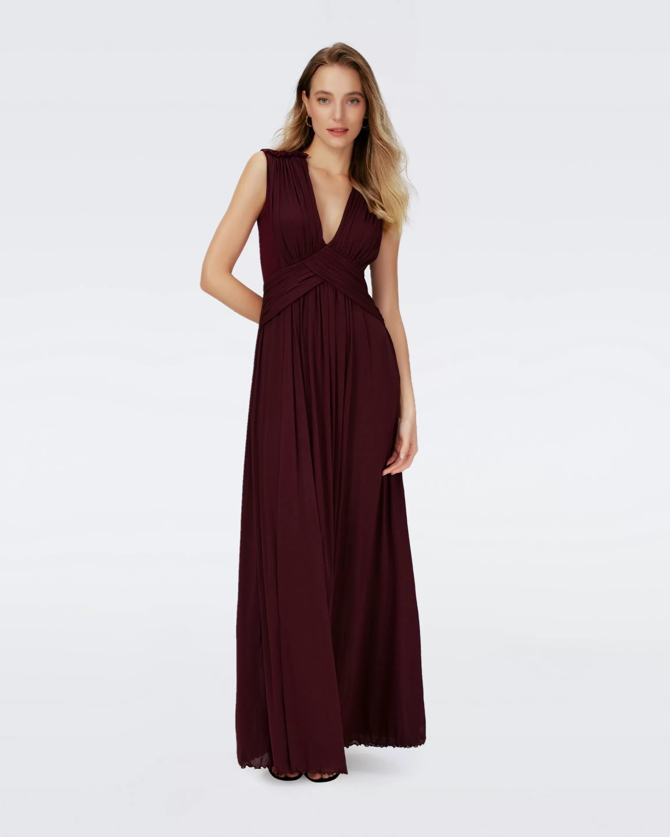 dvf Marika Dress in Wine Pink Shop