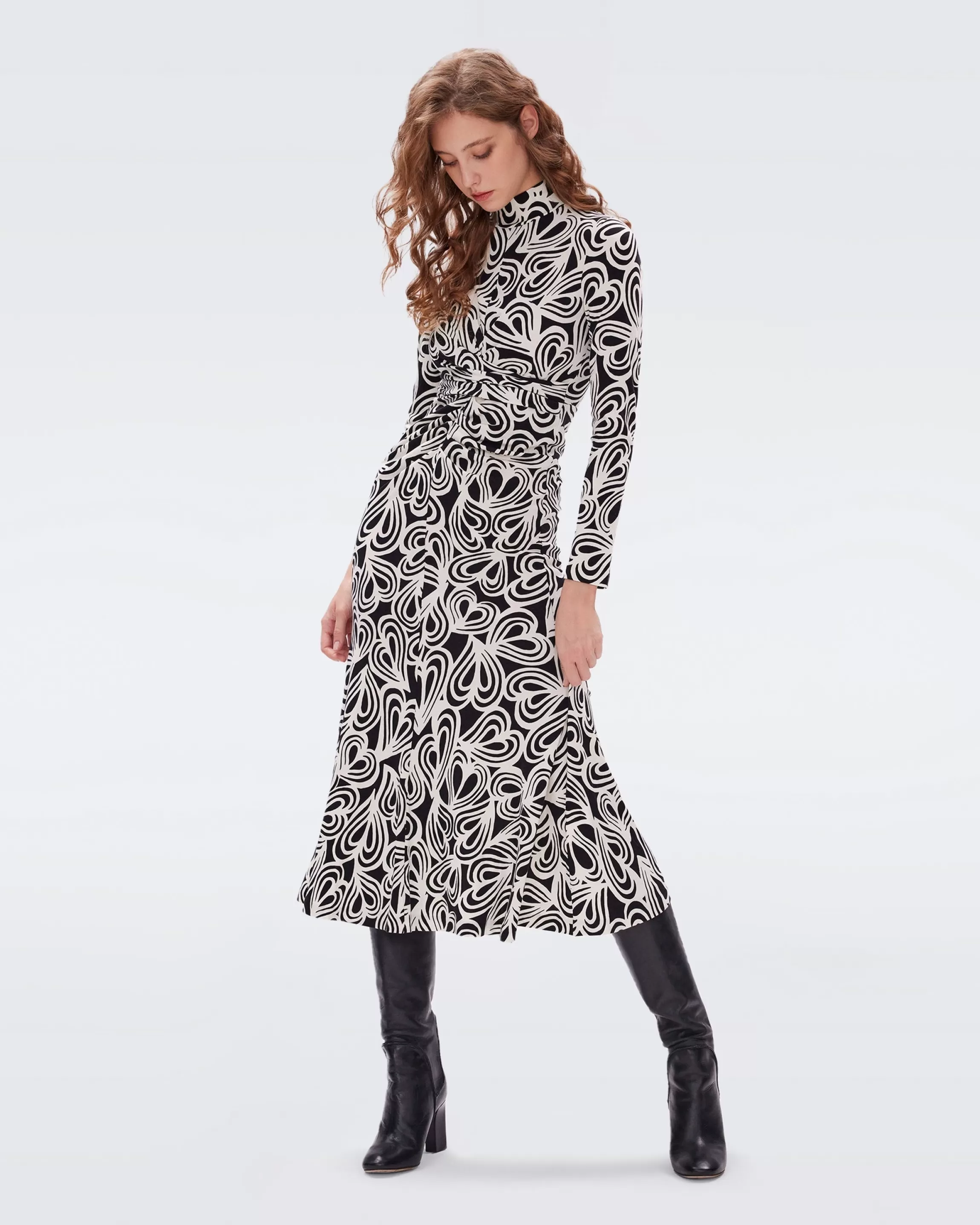 dvf Marquise Dress in Huge Heart Ocean Clearance