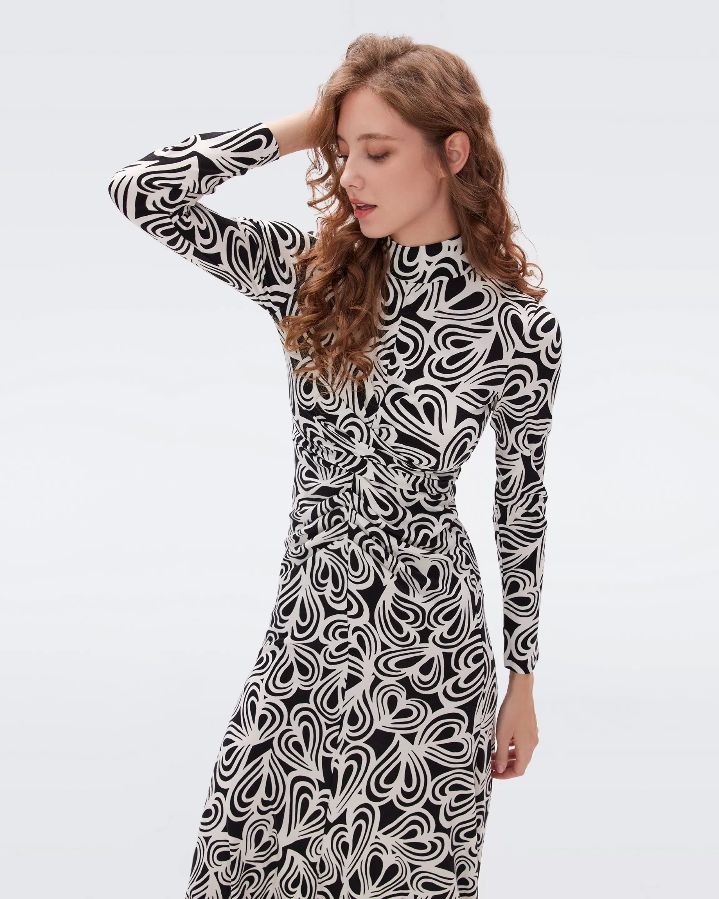 dvf Marquise Dress in Huge Heart Ocean Clearance