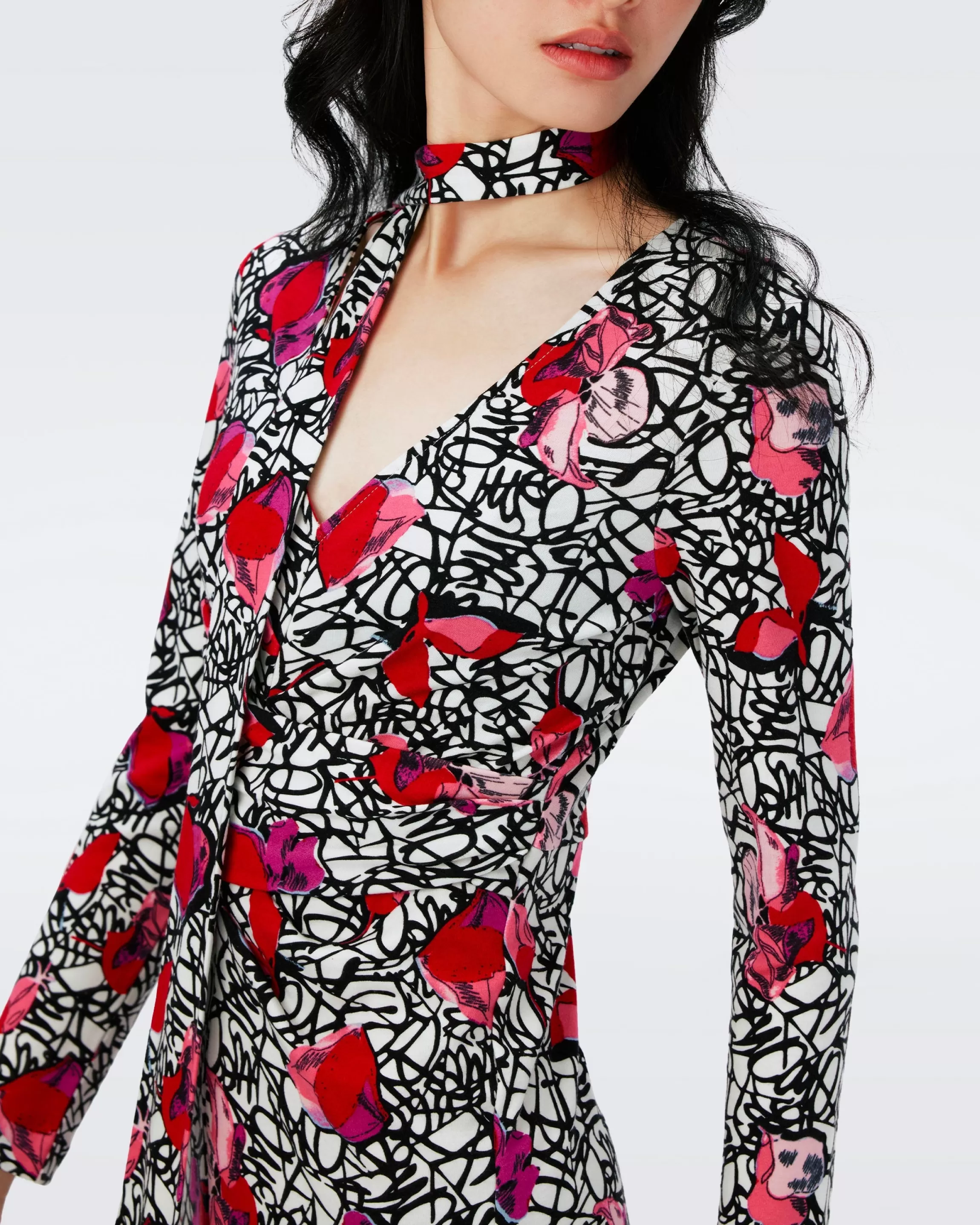 dvf Marsha Dress in Signature Floral Store