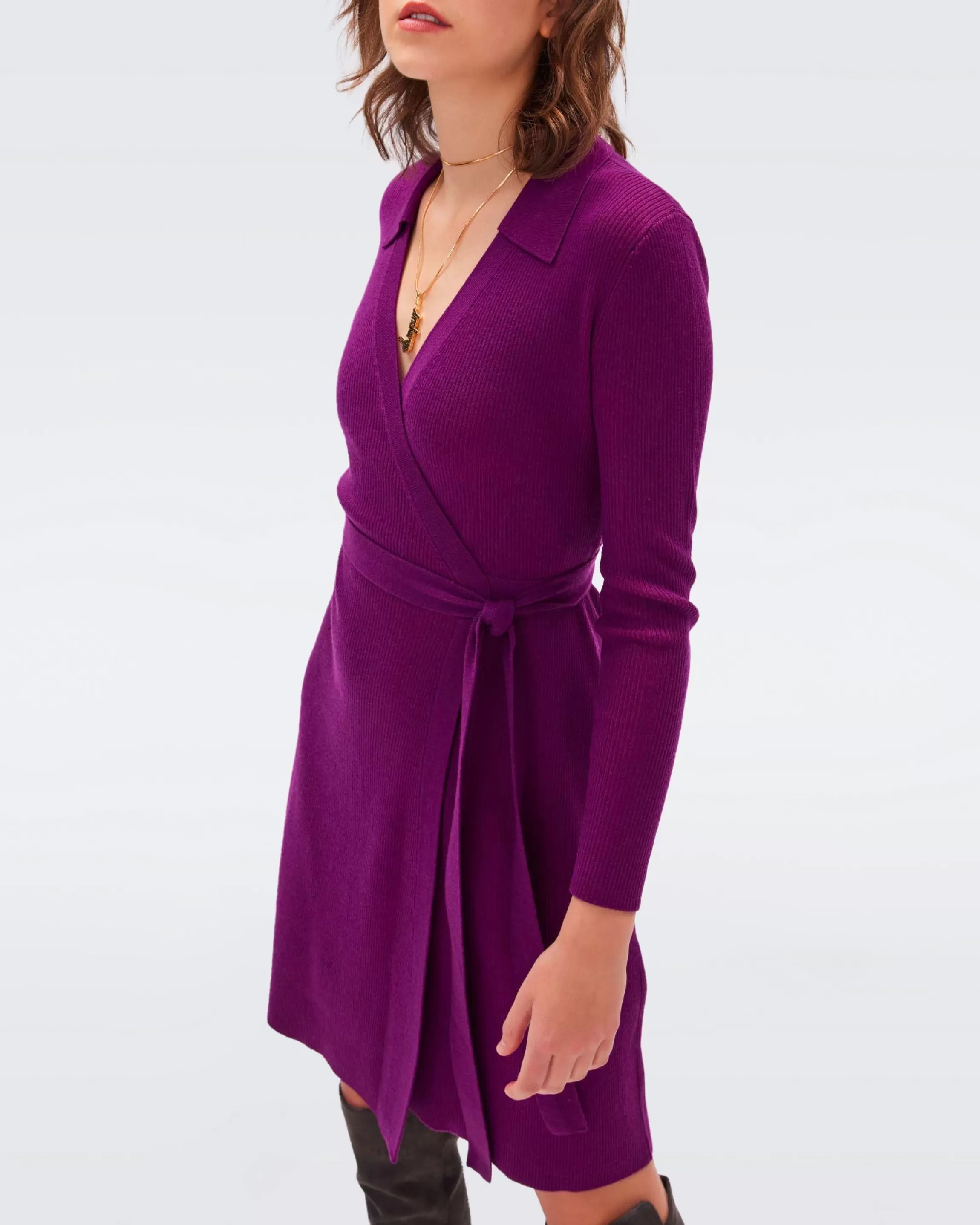 dvf Mida Wrap Dress in Violet Cheap