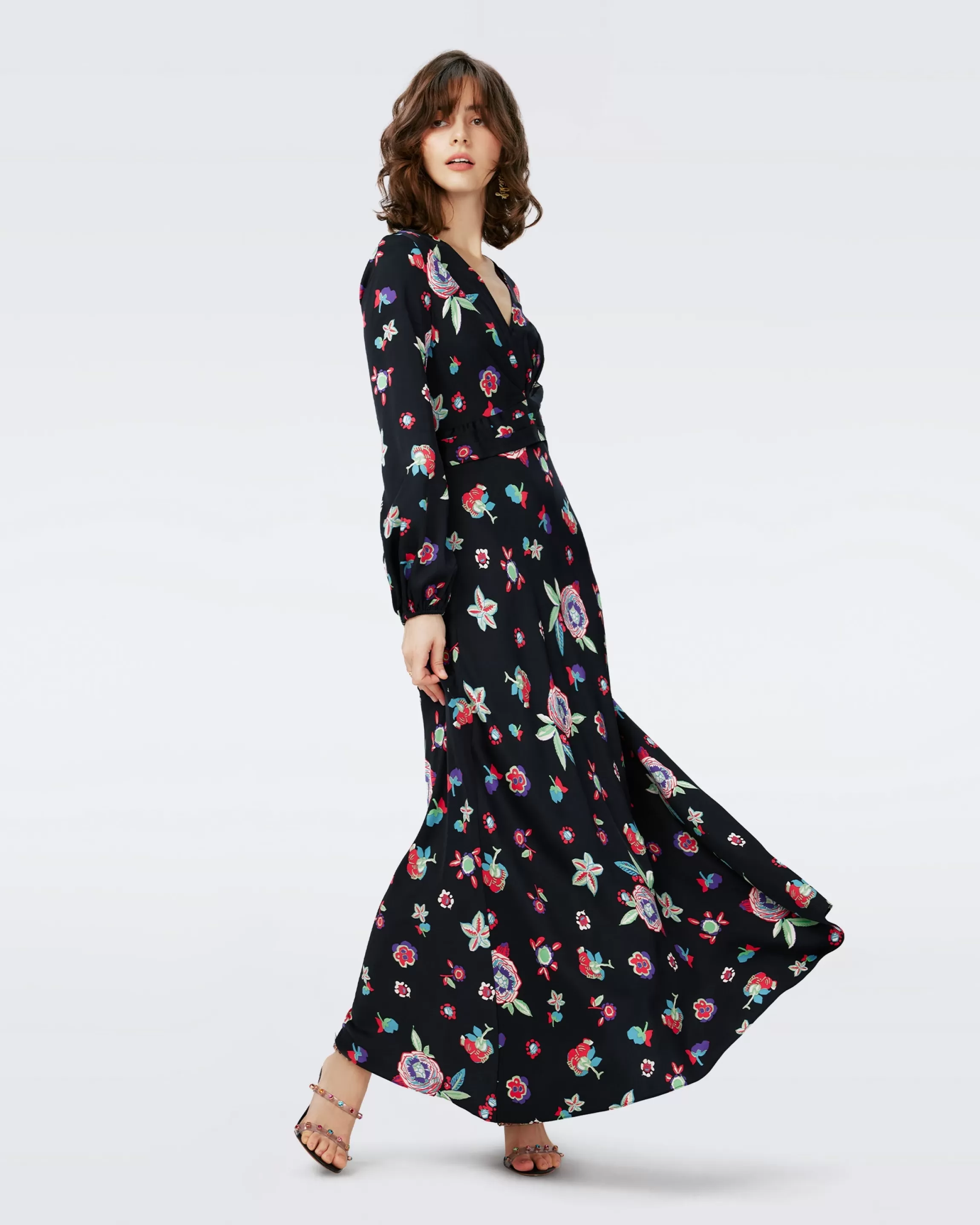 dvf Monika Dress in Mystic Flower Dots Shop