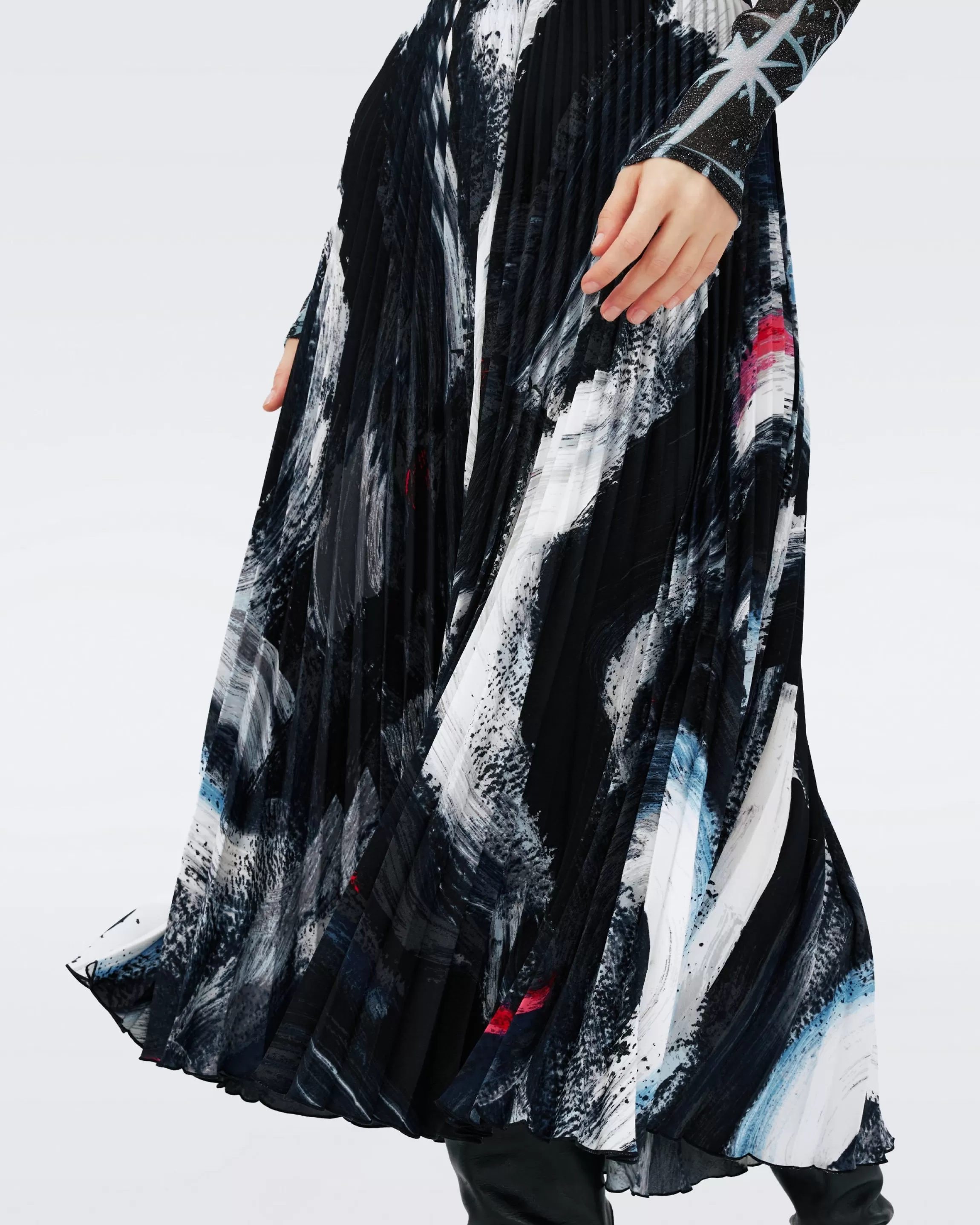 dvf Mykola Skirt in Brush Stroke Lg Sale