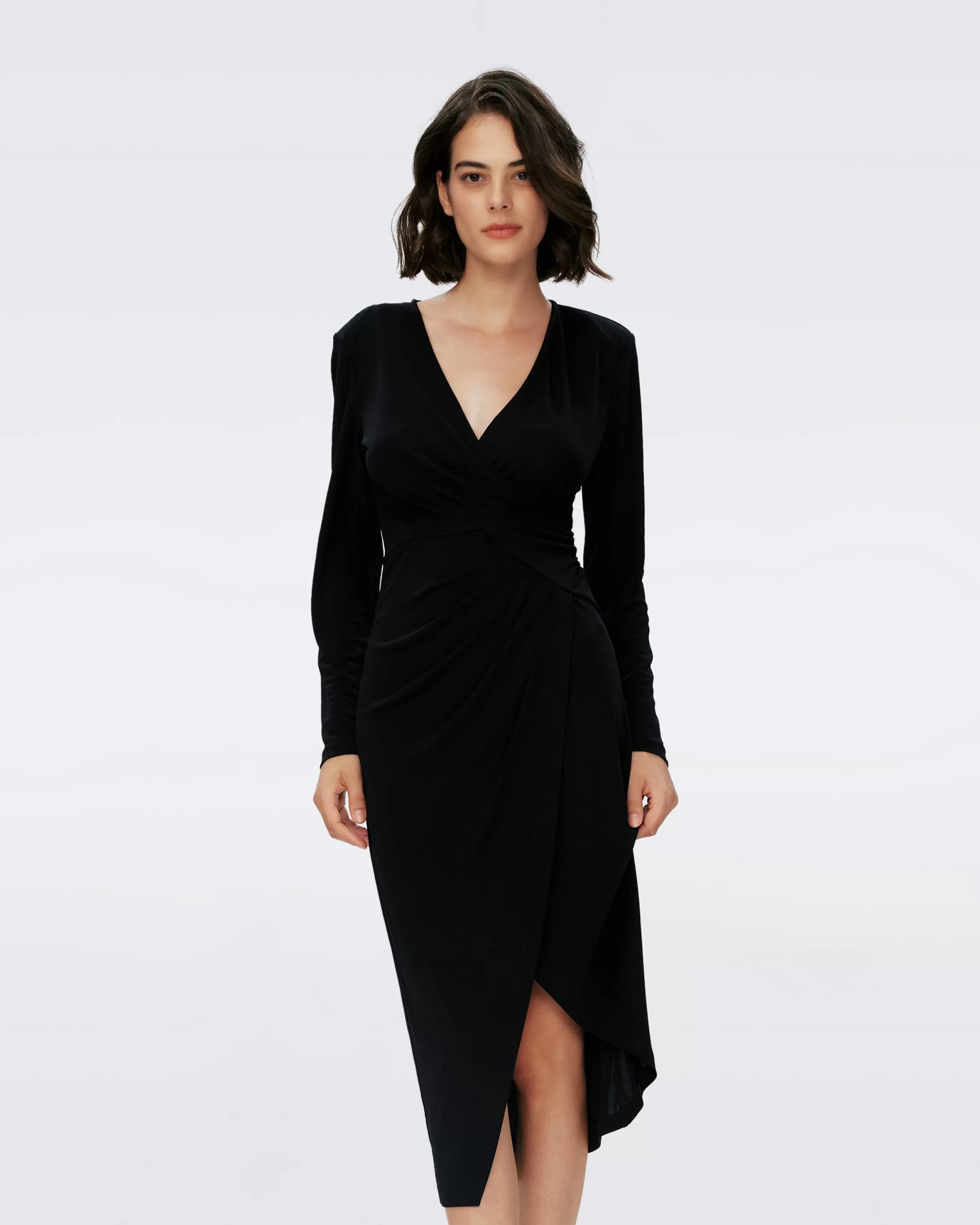 dvf Nevine Dress in Black Discount