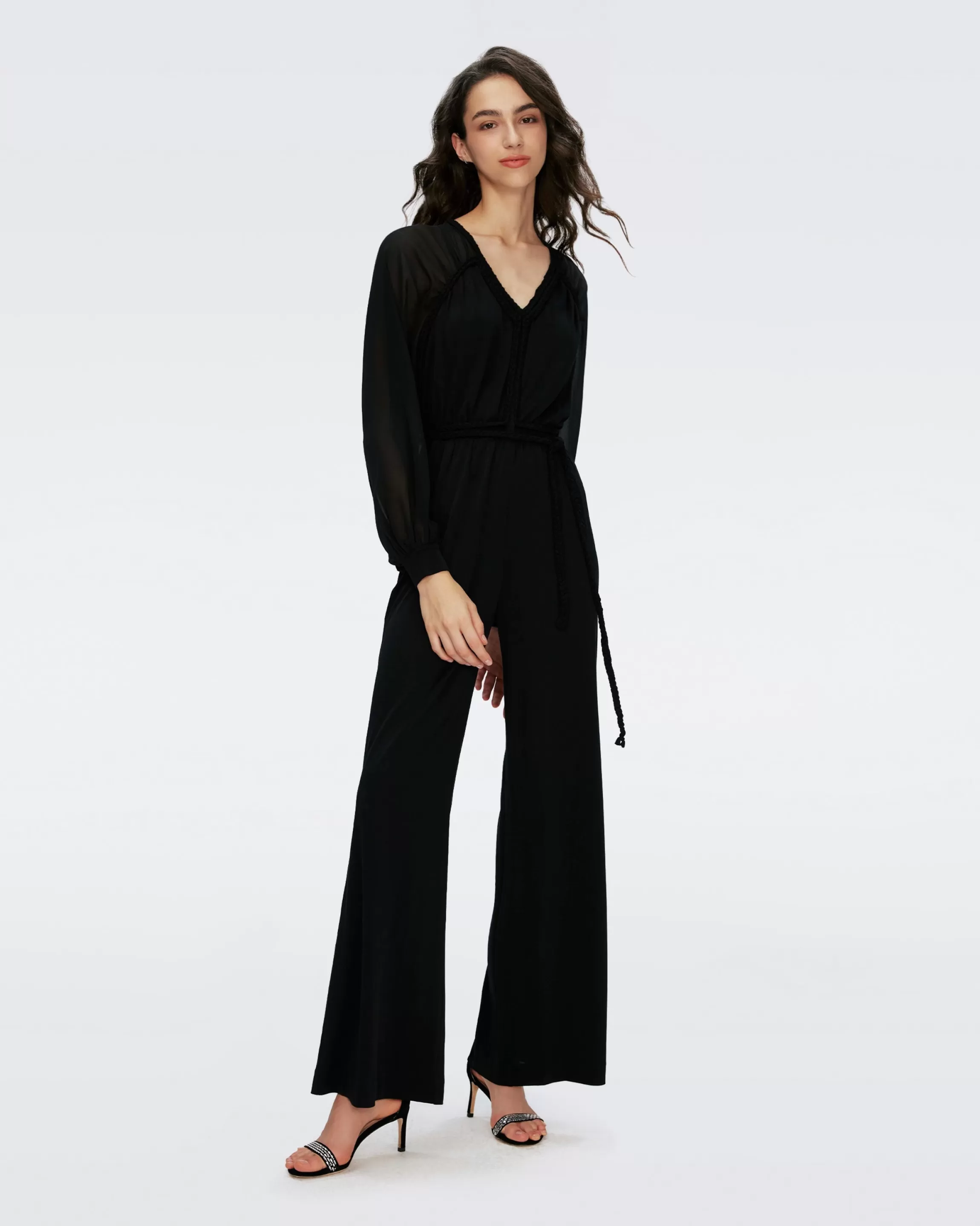 dvf Ophelia Jumpsuit in Black Discount