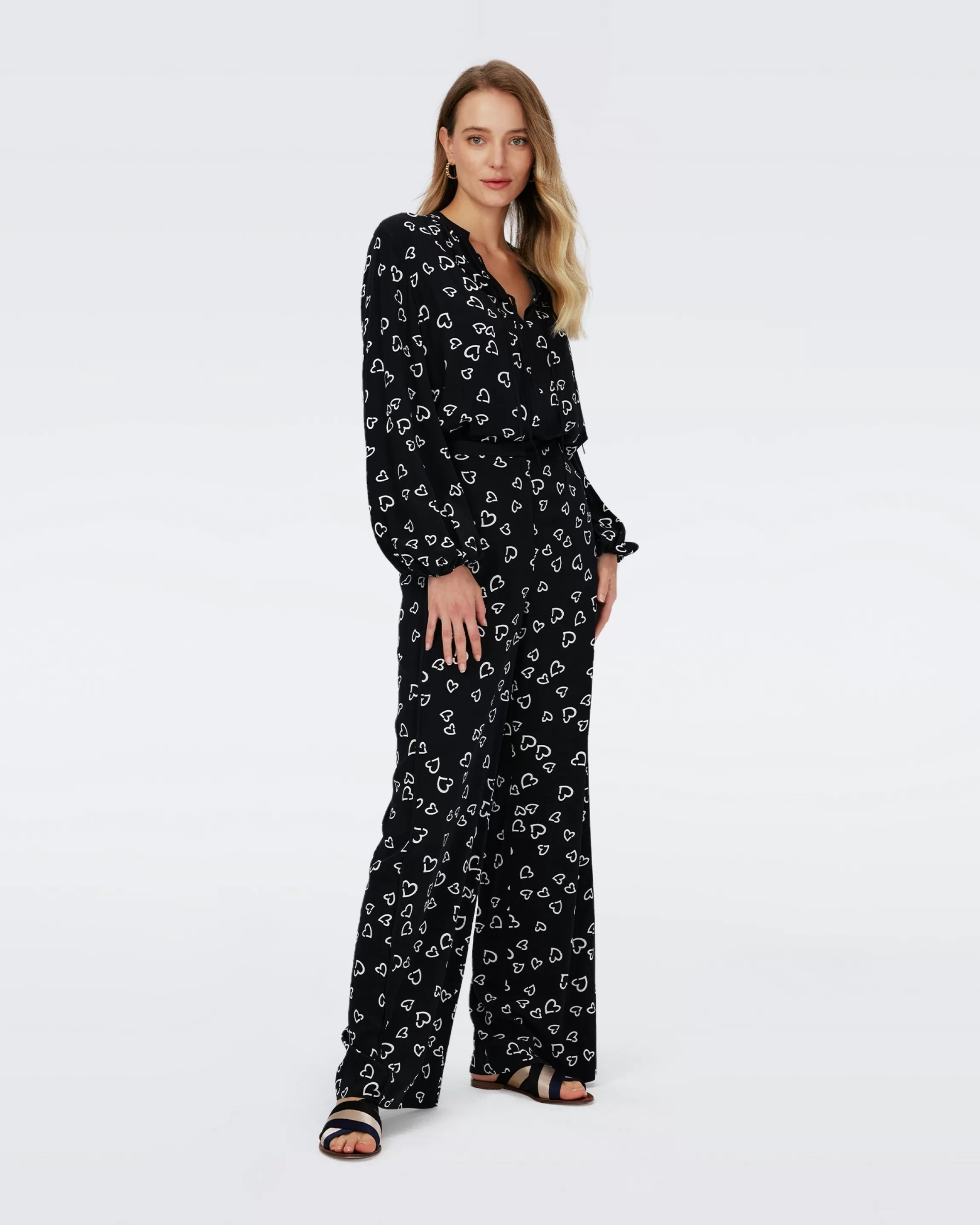 dvf Sarina Pants in Small Hearts Fashion