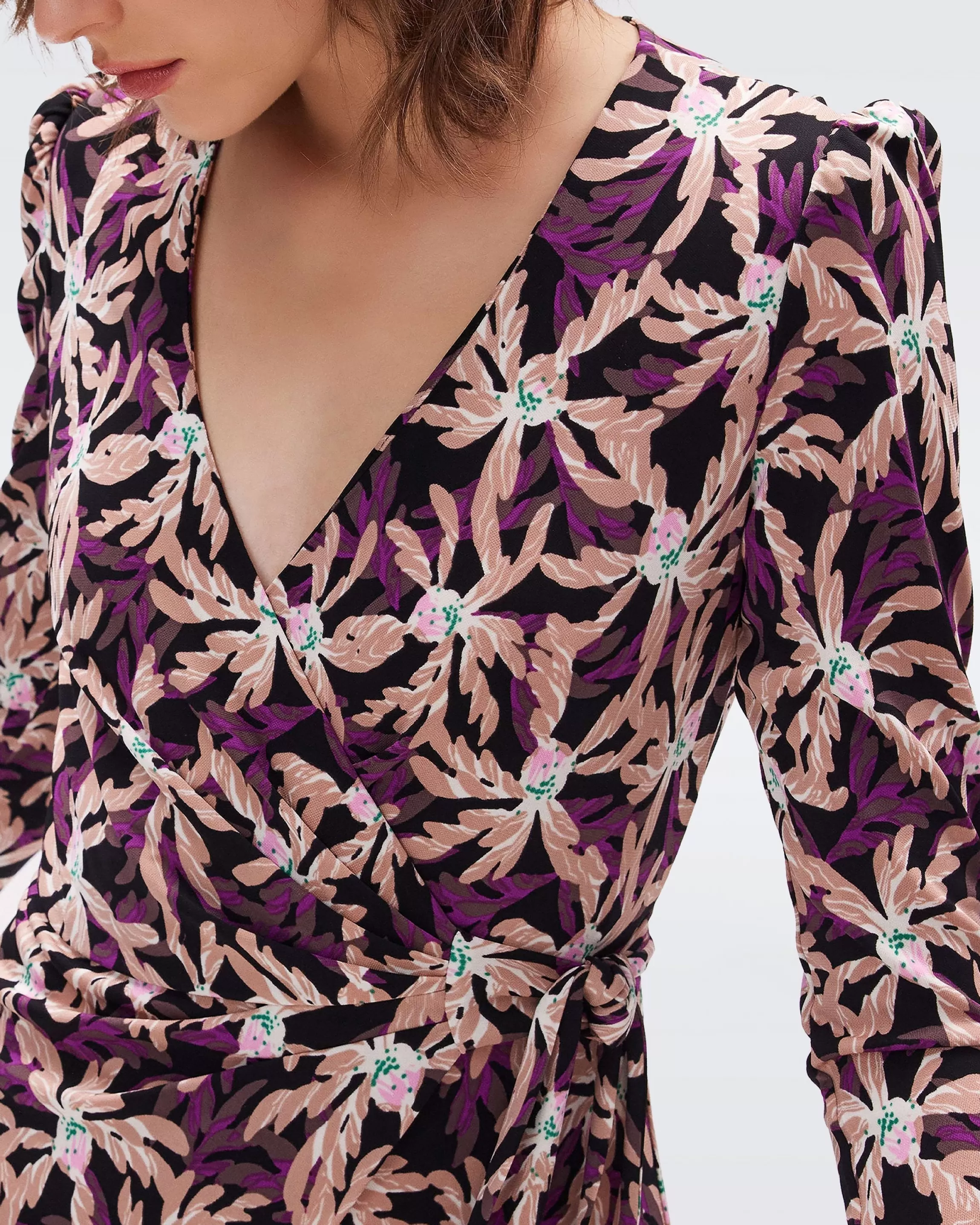 dvf Seoul Wrap Jumpsuit in Fall Leaves Best