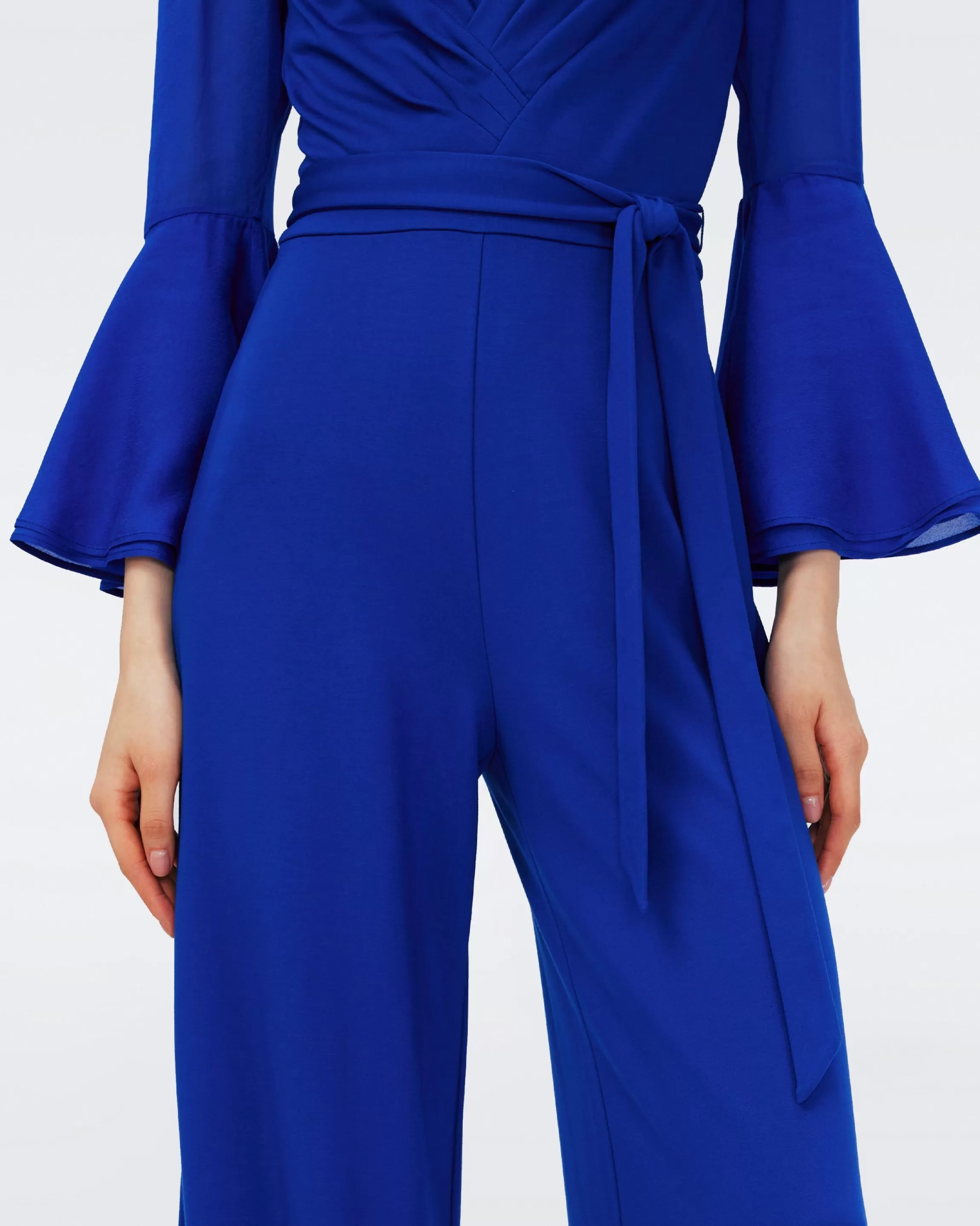 dvf Shing Jumpsuit in Sapphire Blue Cheap