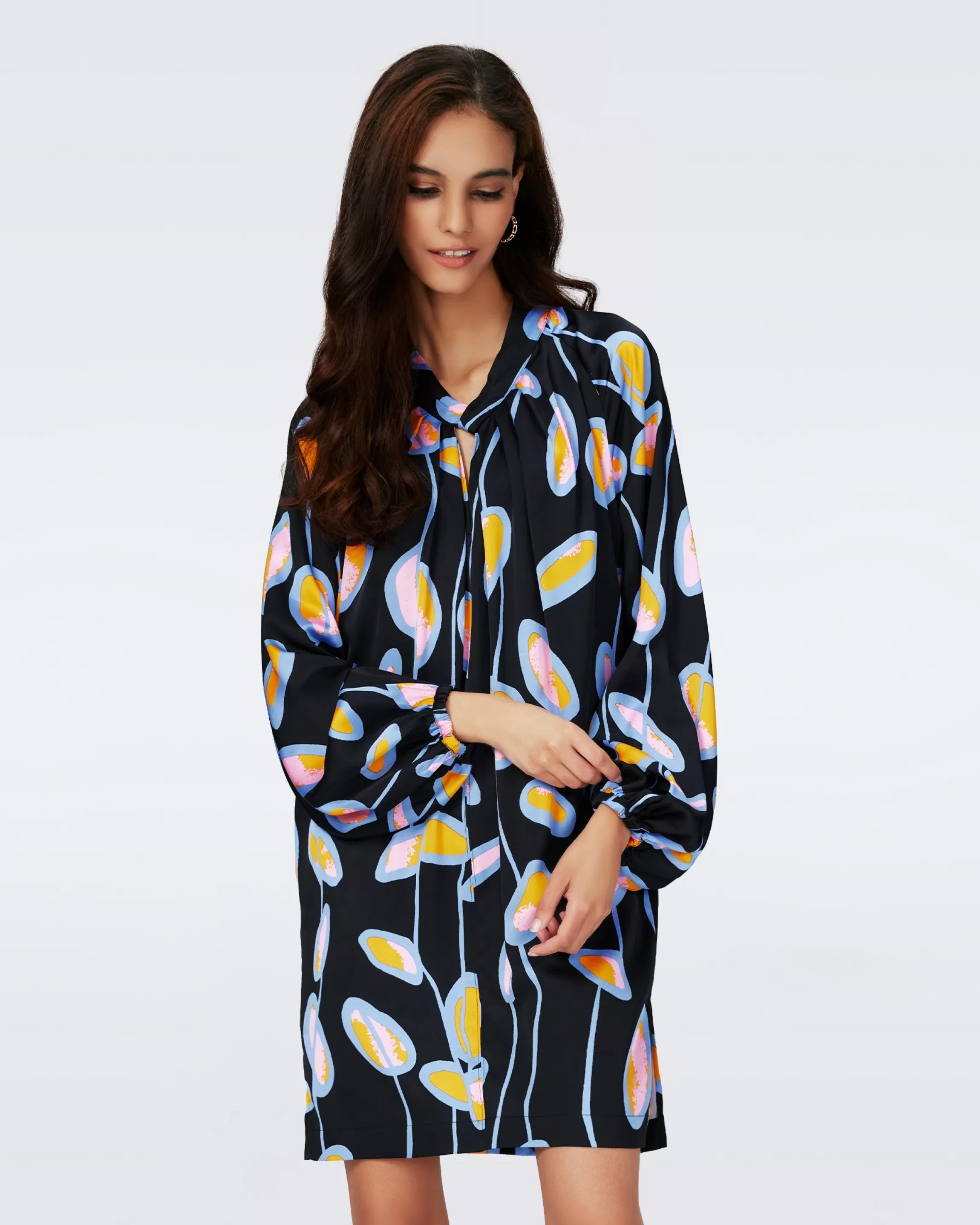 dvf Silka Dress in Magic Lights Outlet