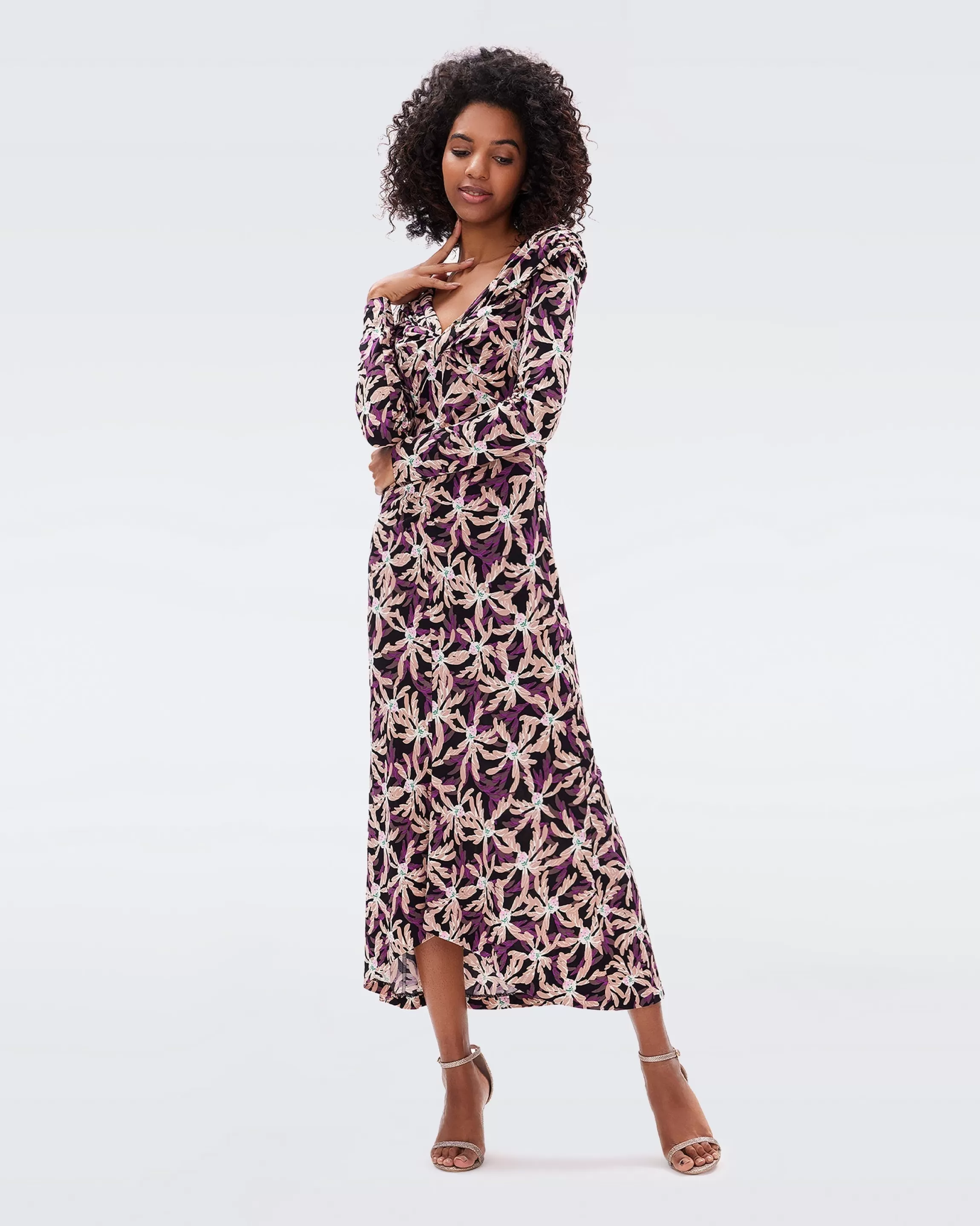 dvf Sylviana Dress in Fall Leaves Sale