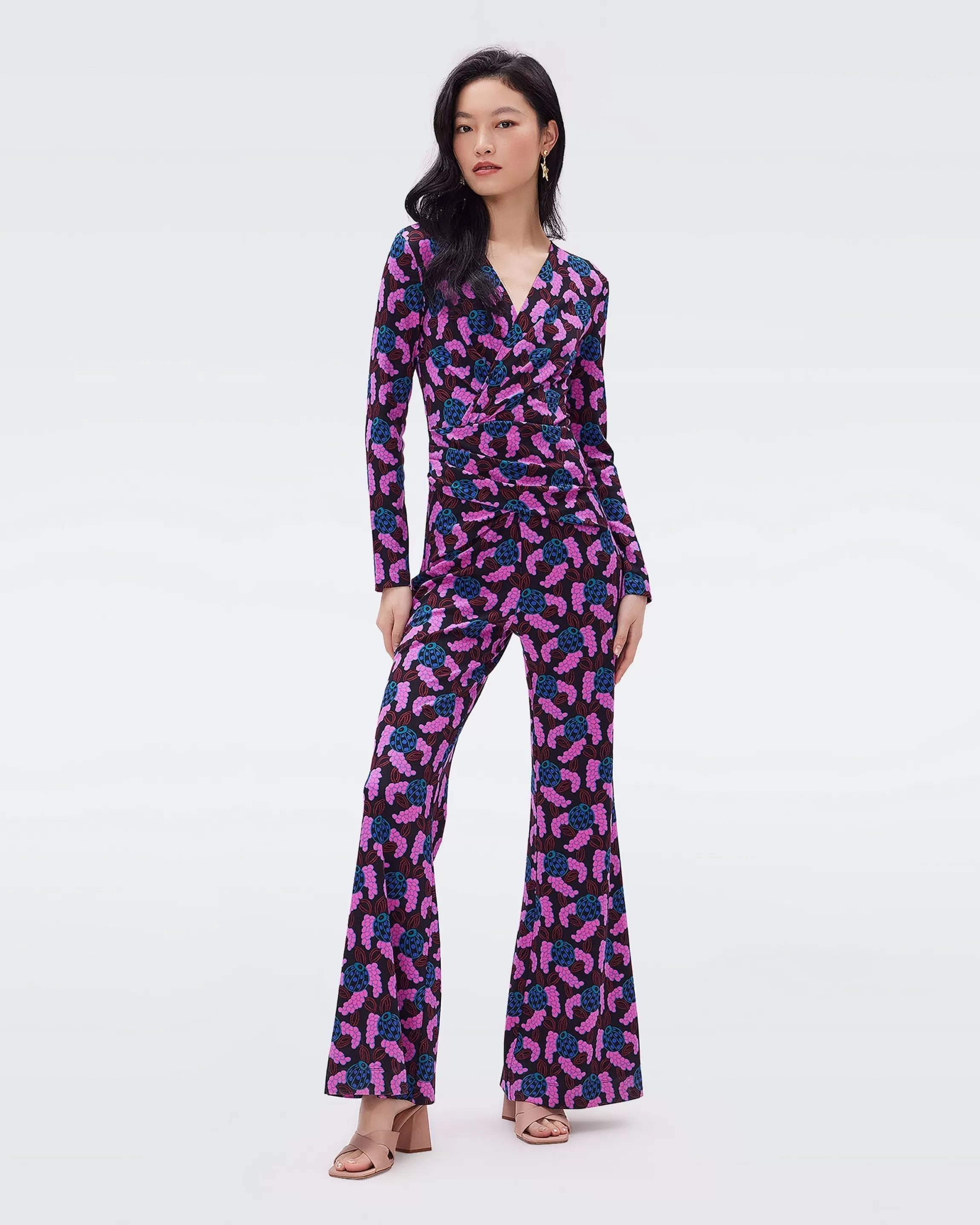 dvf Ursula Jumpsuit in Huge Autumn Berries Pink Cheap