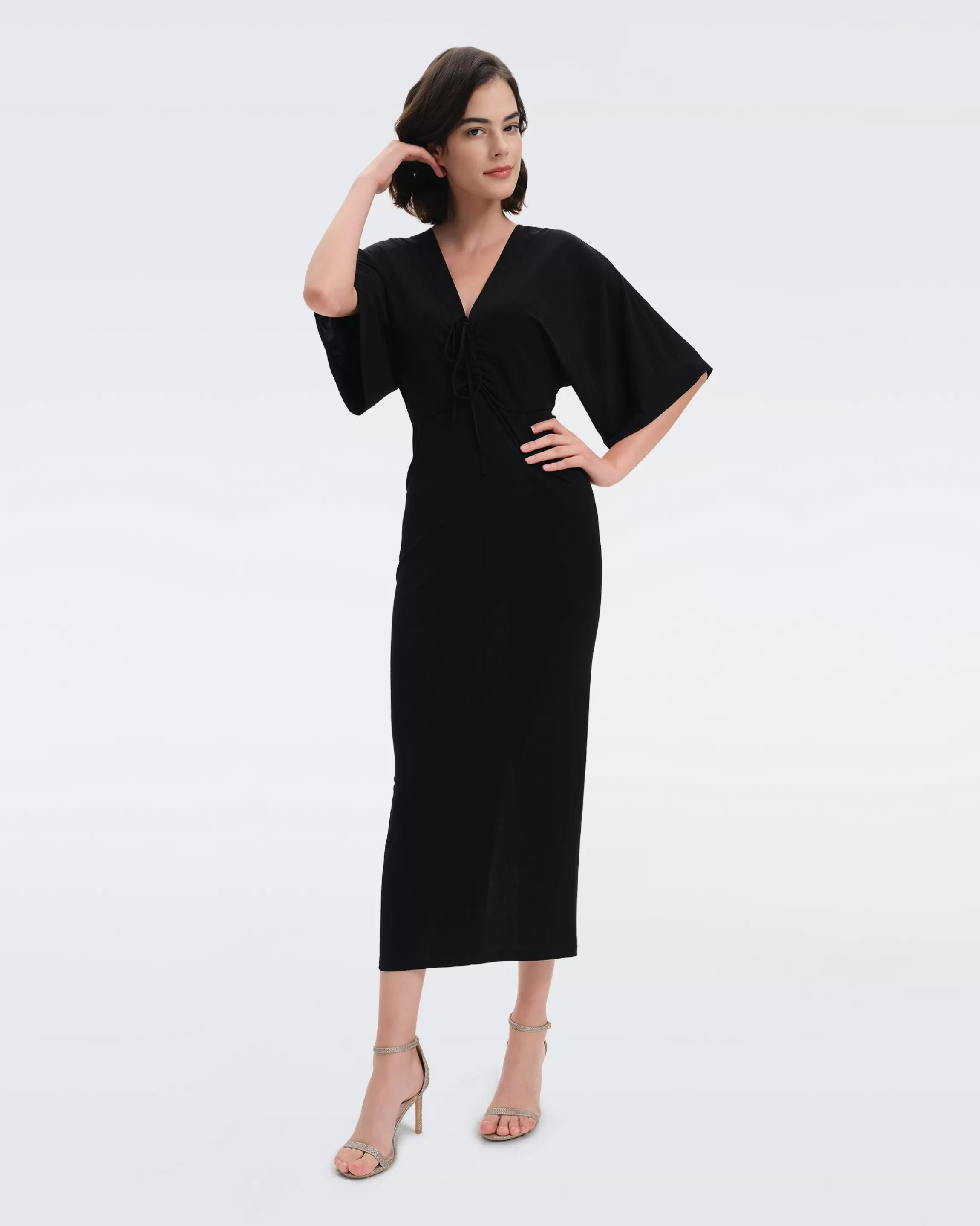 dvf Valerie Dress in Black Flash Sale