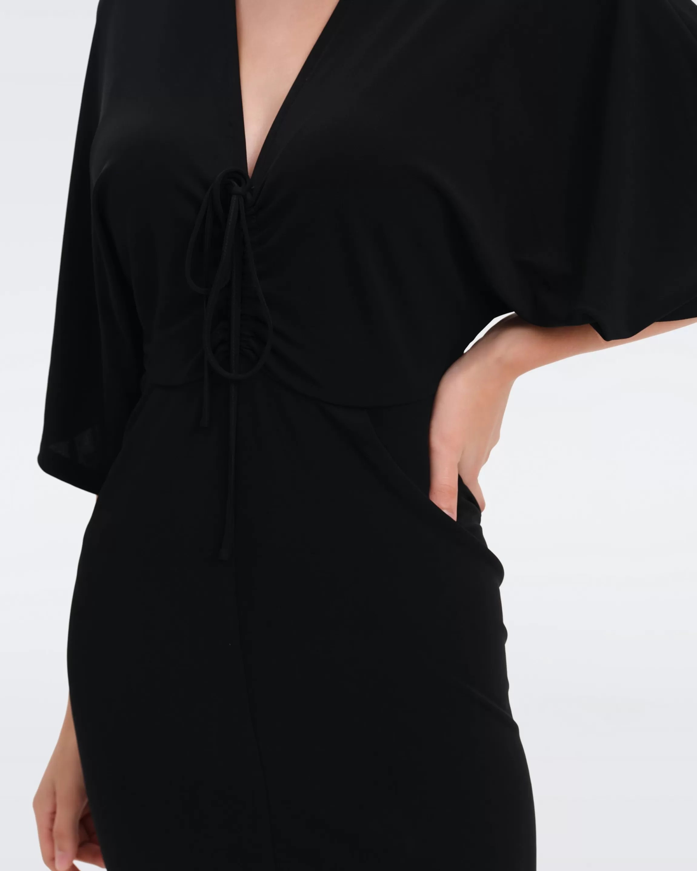 dvf Valerie Dress in Black Flash Sale